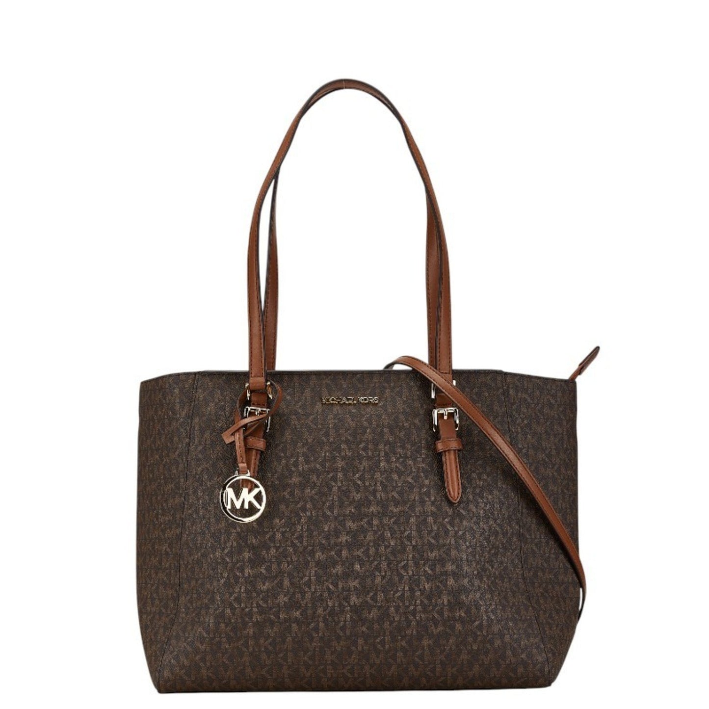 Michael Kors Signature Tote Bag Shoulder 35F3Gcft9T Brown Leather