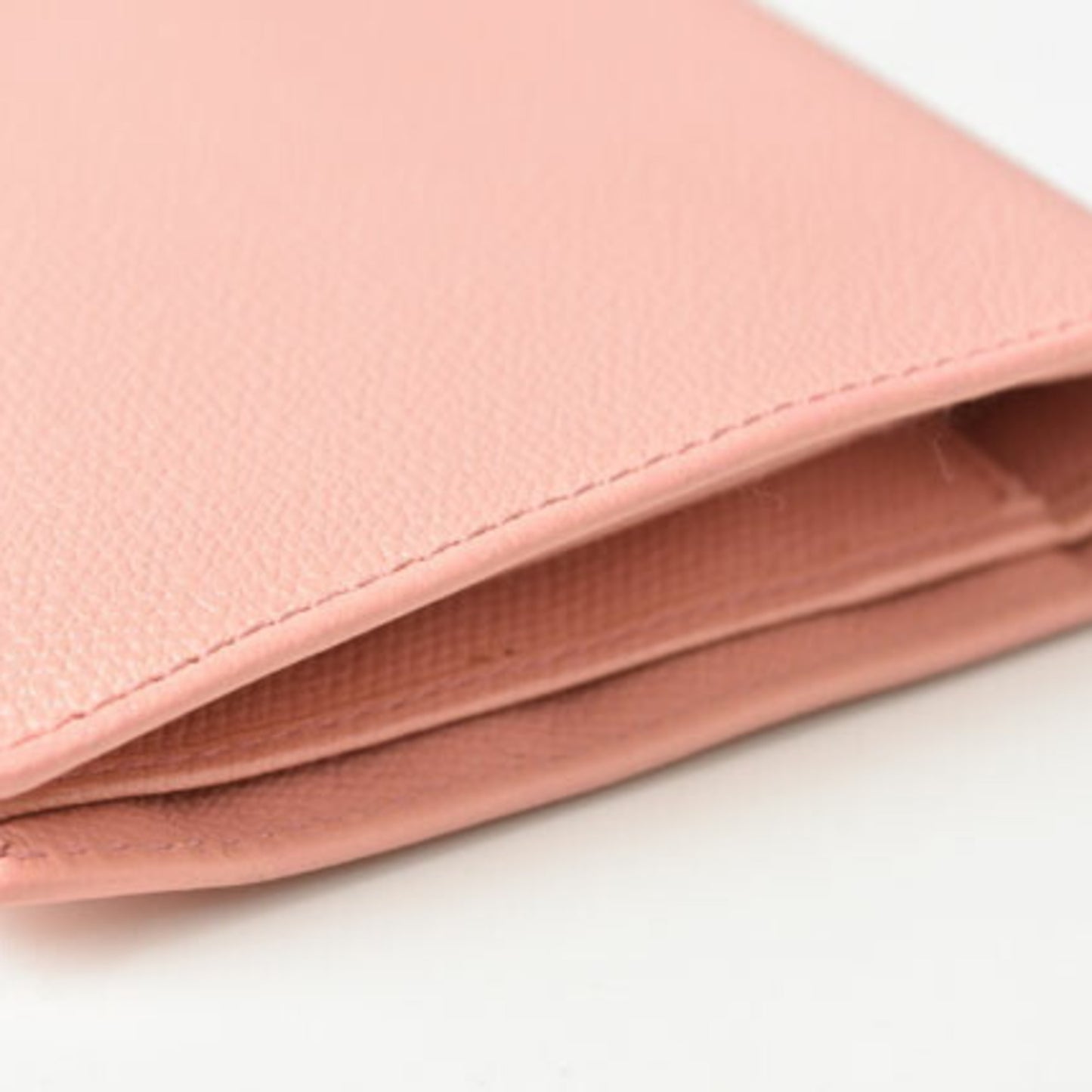 Chanel Wallet Long Here Mark Button Motif Leather Rose A20904