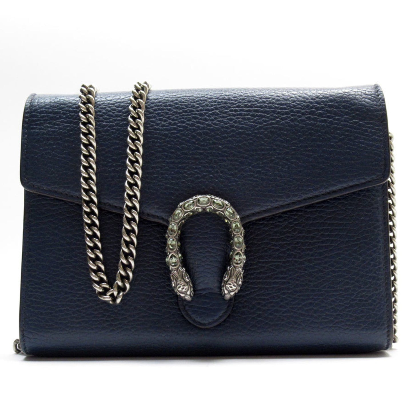 Gucci Dionysus Chain Wallet Leather Navy