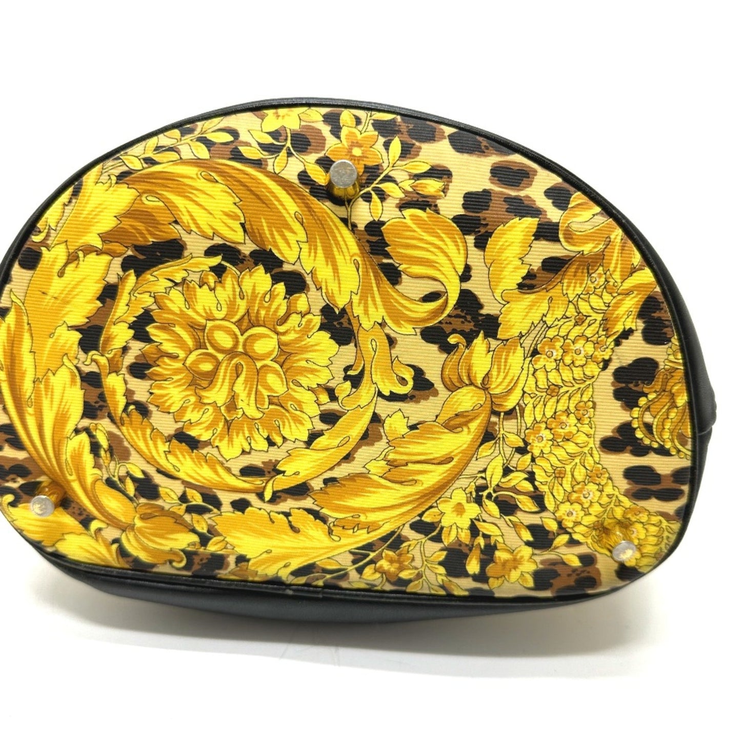 Versace Vintage Shoulder Shoulder Bag Yellow Black