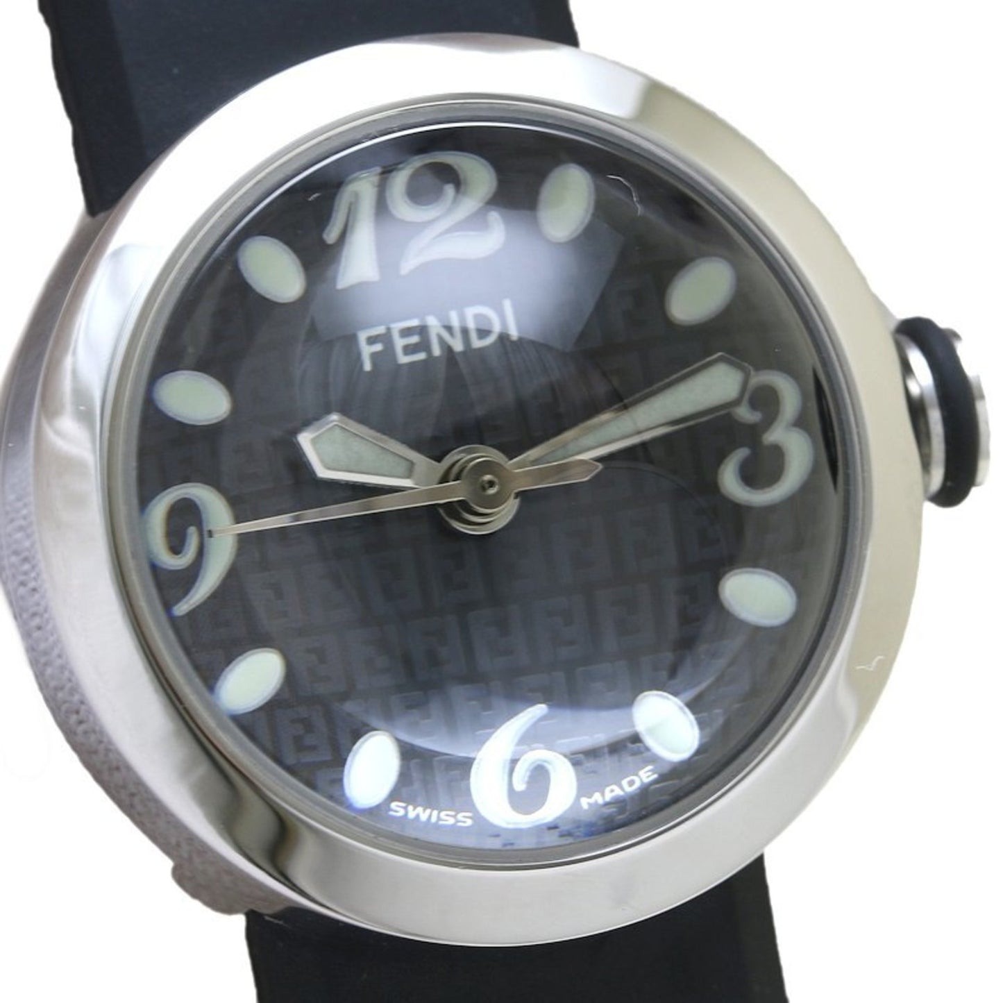 Fendi Boosra F802211 8010L Stainless Steel X Rubber Black