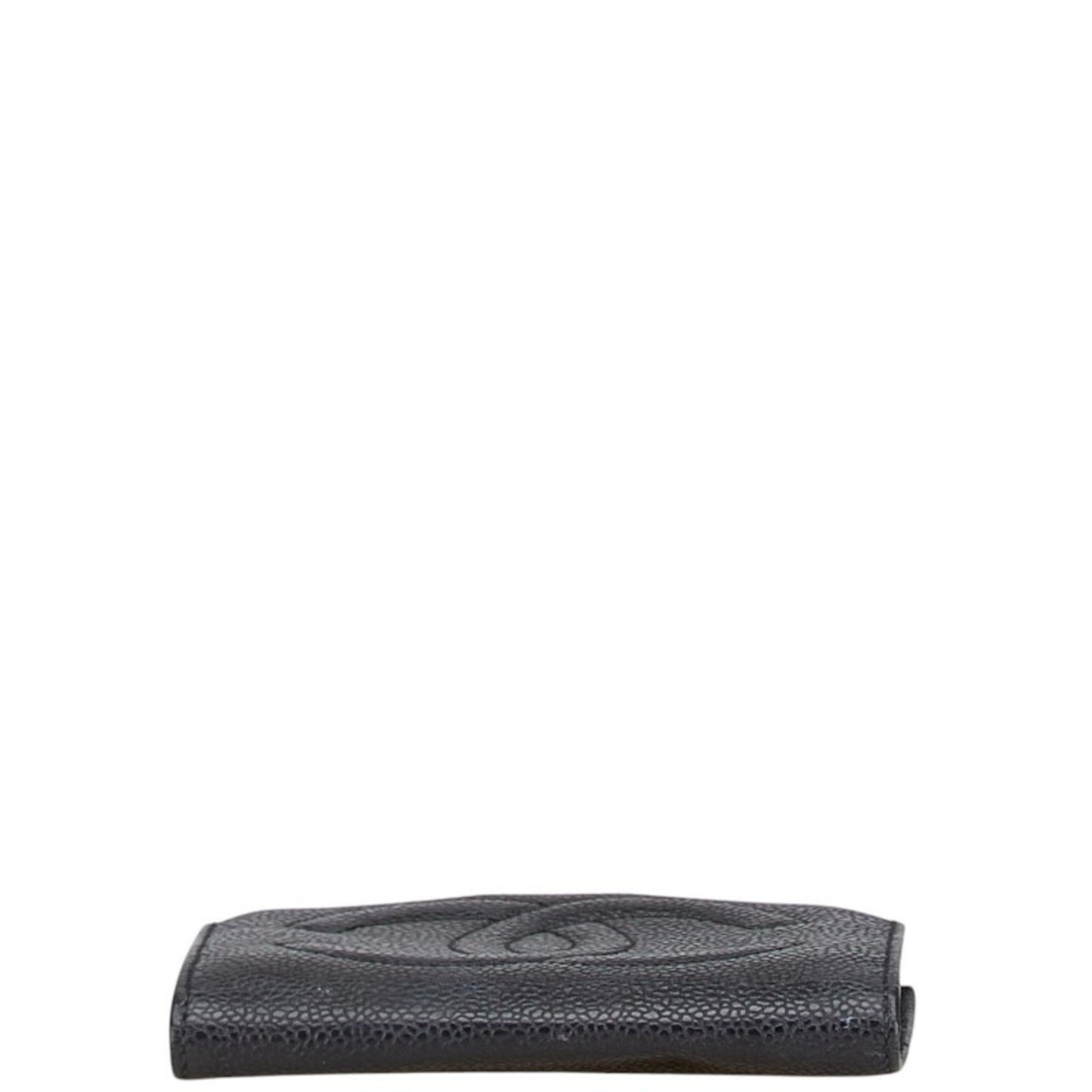 Chanel Coco Mark Bi-Fold Wallet Black Caviar Skin
