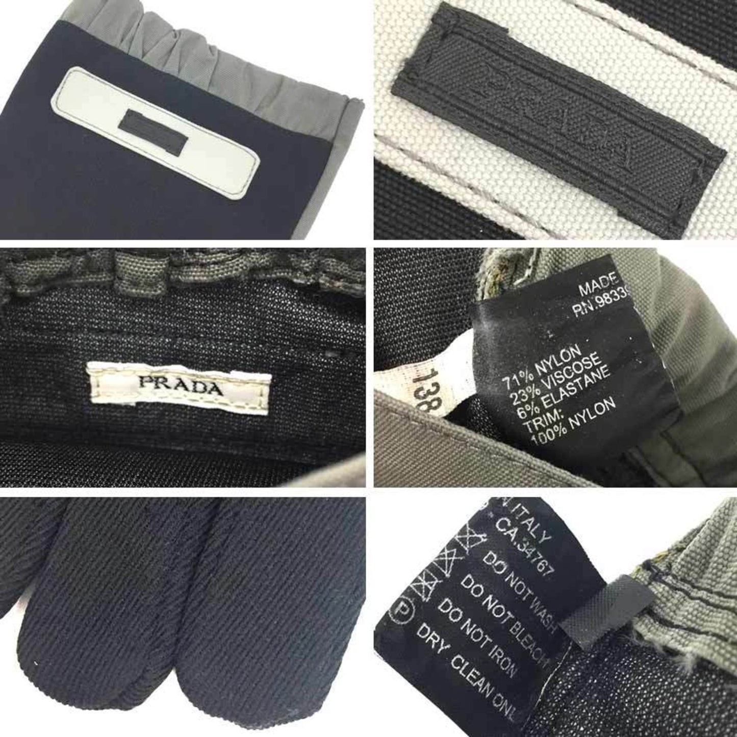 Prada Prada Gloves Arm Covers Size 7 1/2 Black X