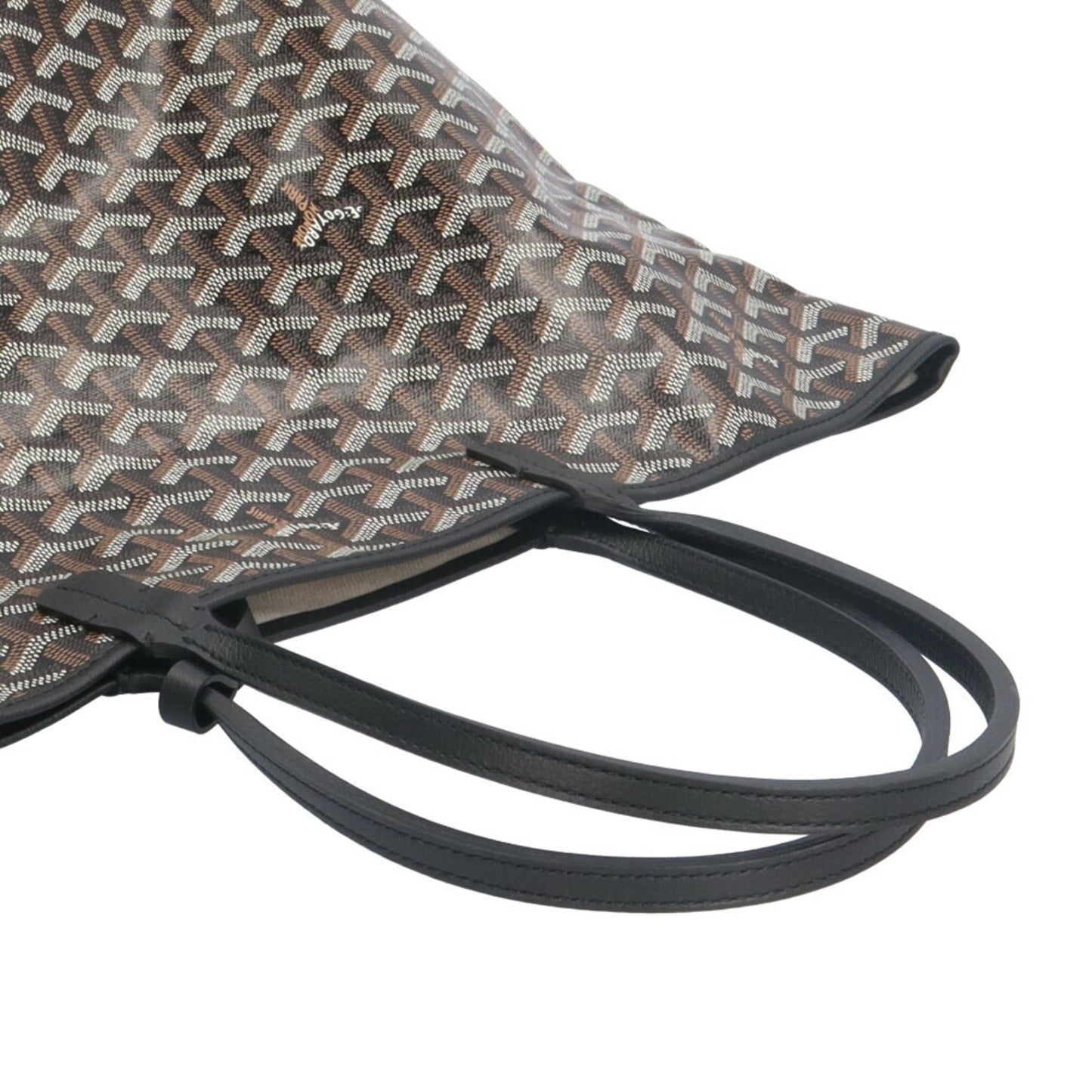 Goyard Saint Louis Pm Tote Bag Pvc Coated Canvas Black