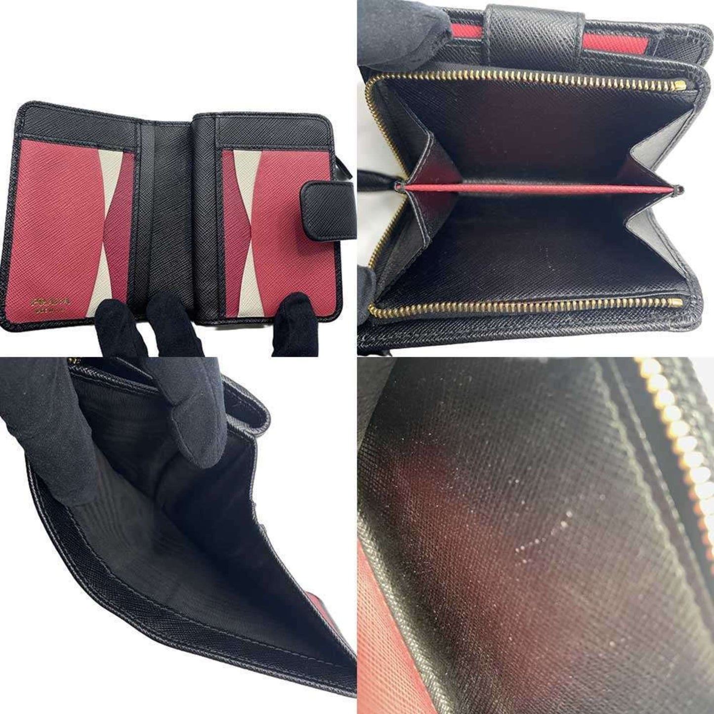Prada Bi-Fold Wallet 1Ml018 Saffiano Leather