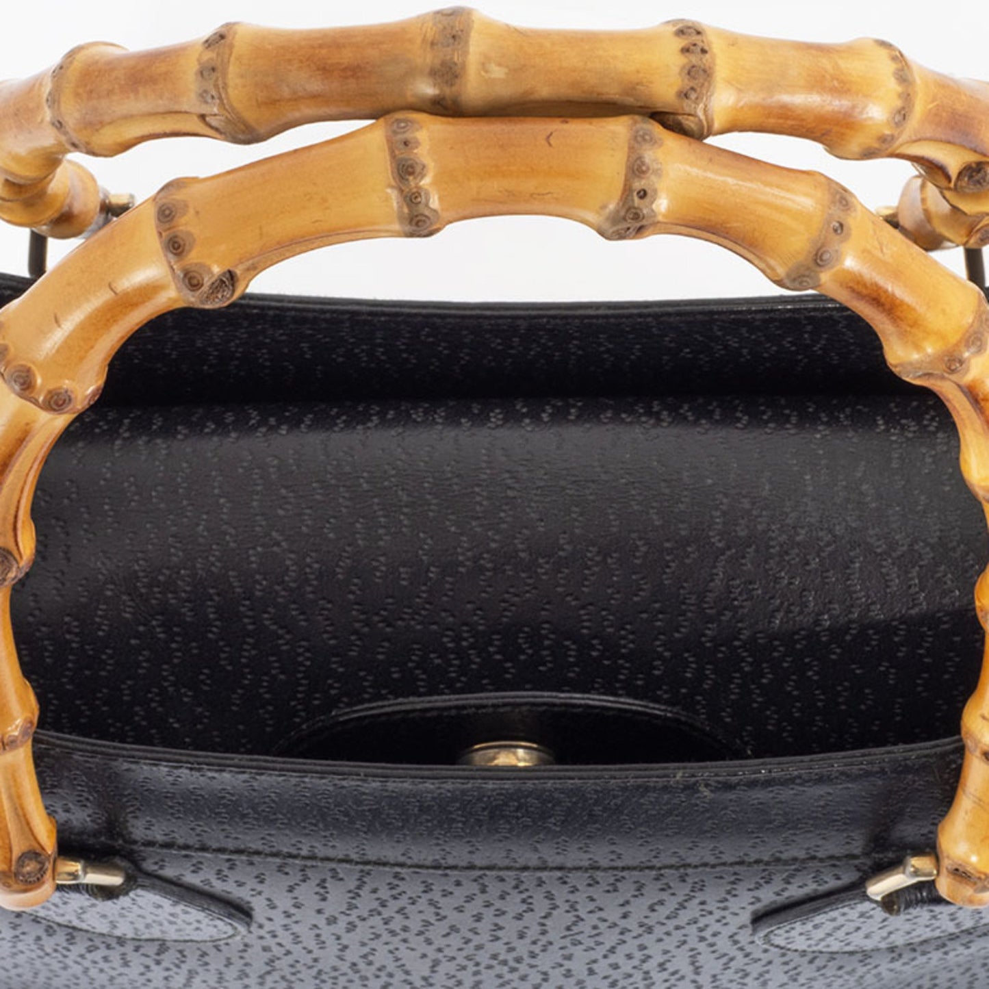 Gucci Bamboo Tote Bag 035694 Leather Black