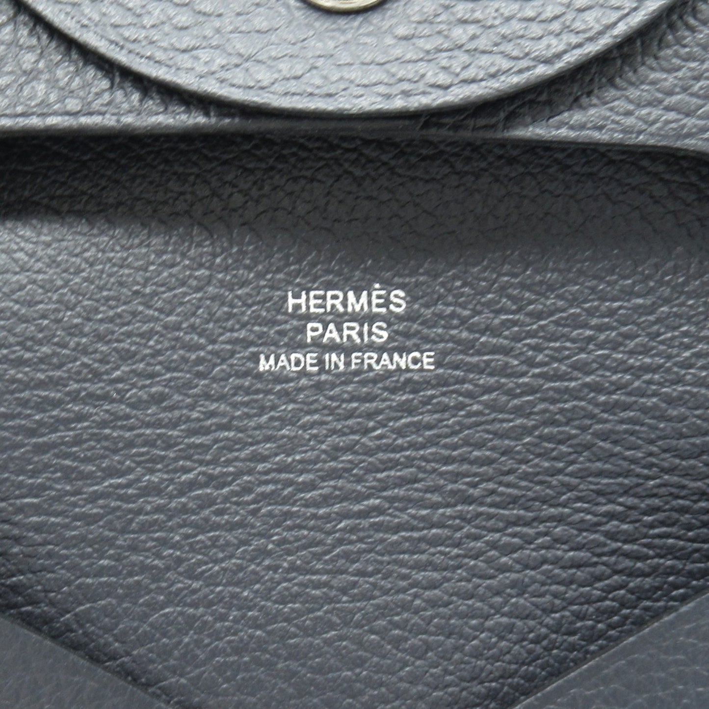 Hermes Hermes Bastia Blue Nuit Wallet/Coin Case Wallet Leather Evercolor