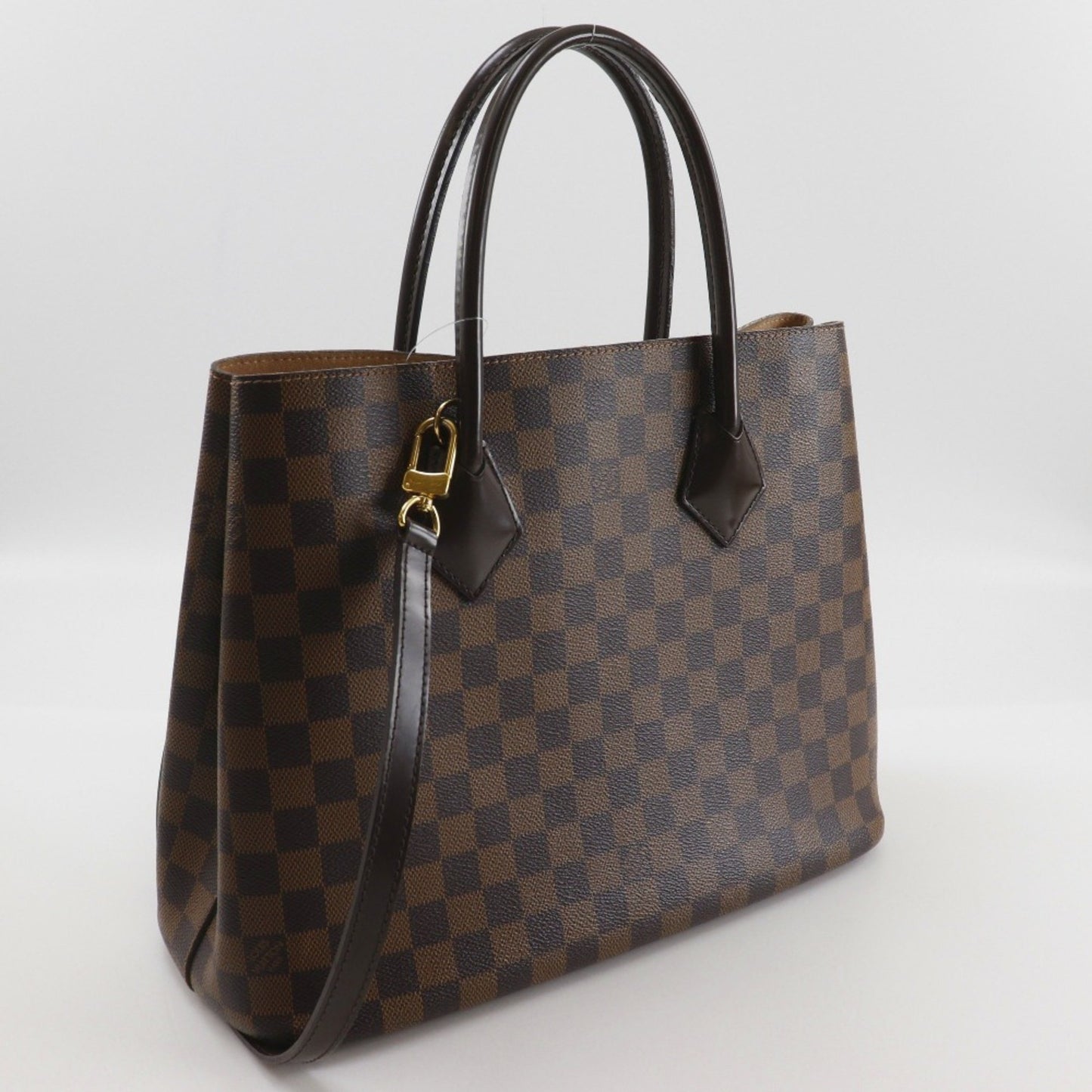 Louis Vuitton Kensington Handbag Shoulder N41435 Damier Canvas 2015 Brown Du1105 2Way A5