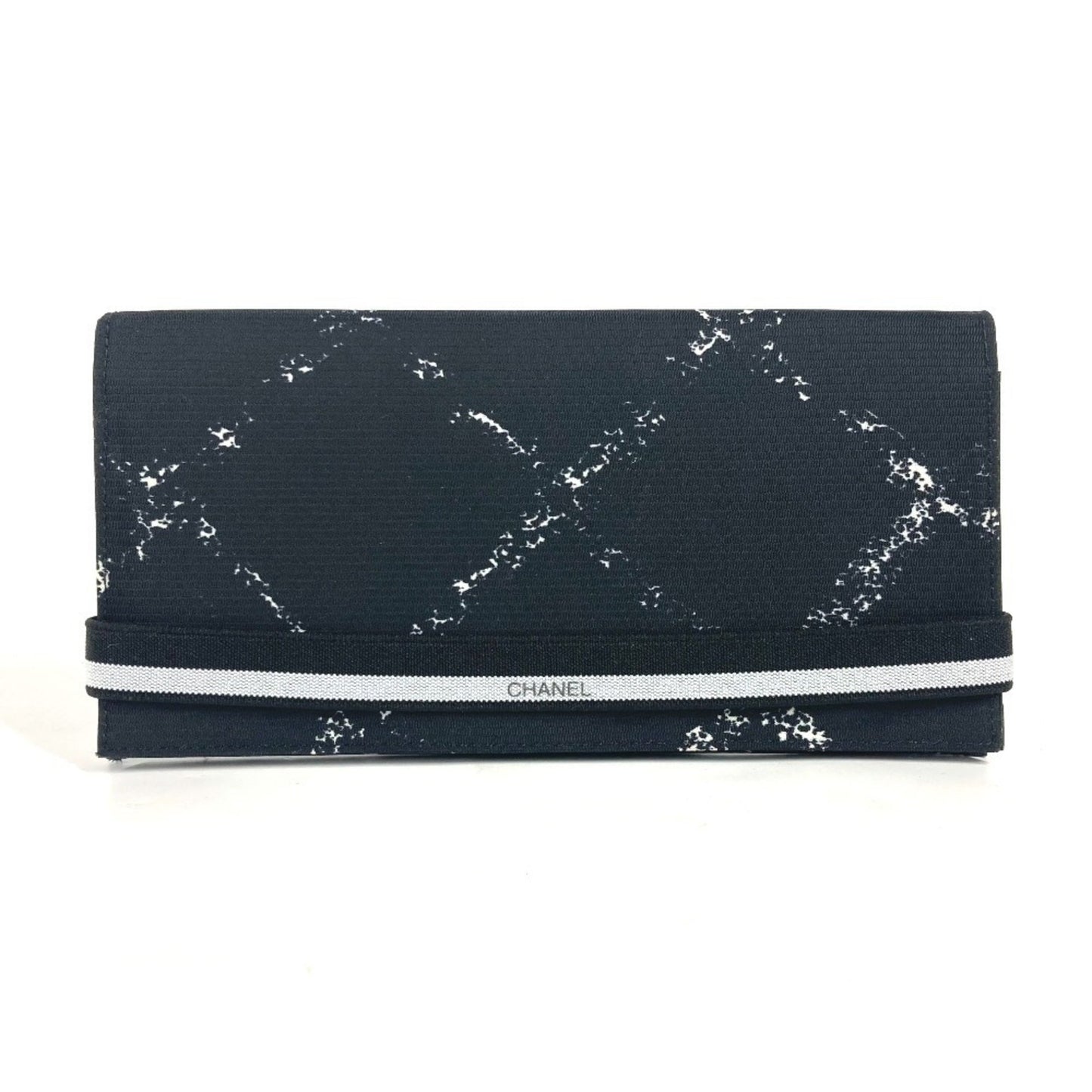 Chanel A14344 Former Travel Line Long Wallet Bi-Fold Nylon
