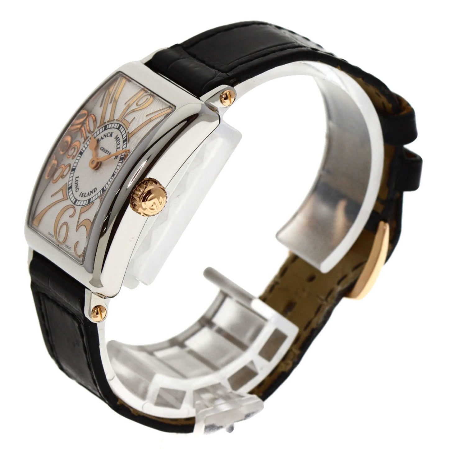 Frank Muller 902Relstg Long Island Watch Stainless Steel Leather