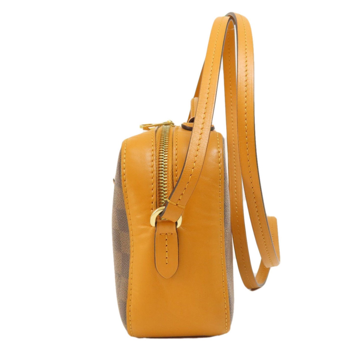 Louis Vuitton N40178 Santa Monica Saffron Damier Ebene Shoulder Bag Canvas