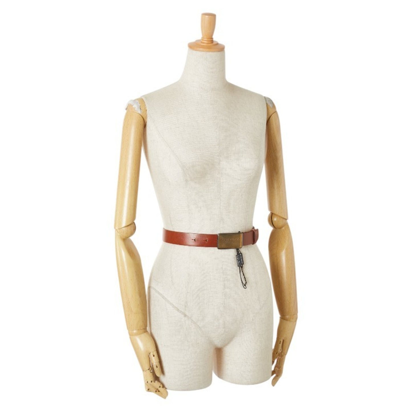 Dolce & Gabbana Logo Plate Belt 90.36 Bc3793 Brown Leather