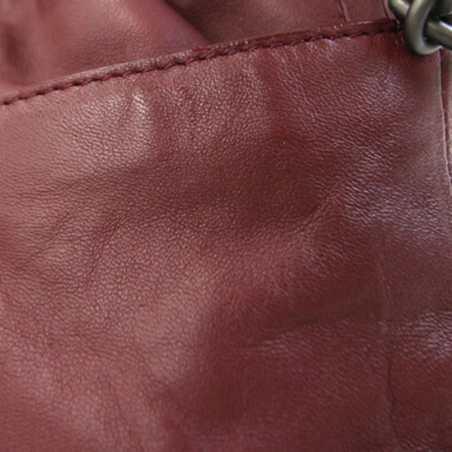 Bottega Veneta Intrecciato Bordeaux Leather Shoulder Bag