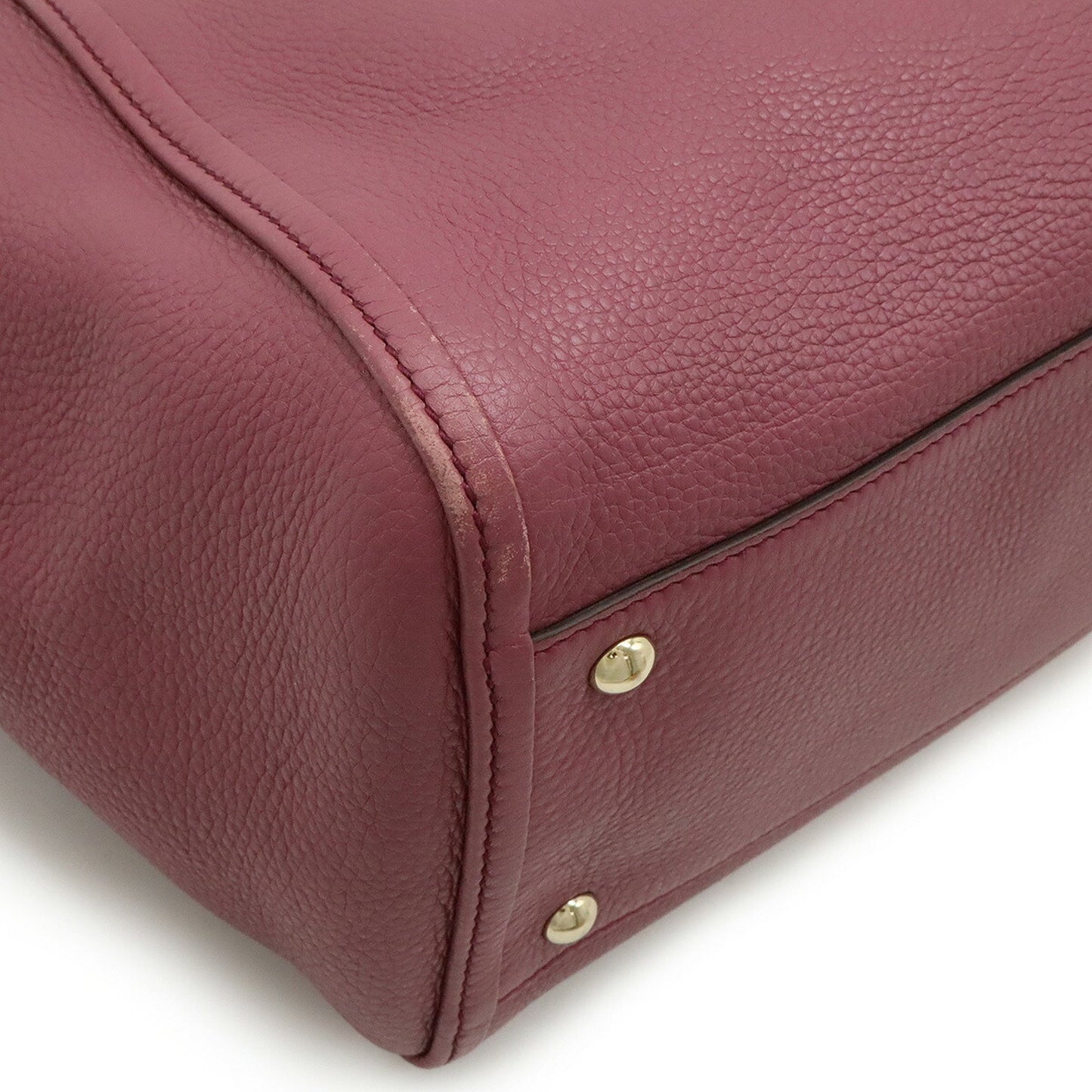 Gucci Soho Cellarius Tote Bag Shoulder Tassel Leather Pink Purple 282309