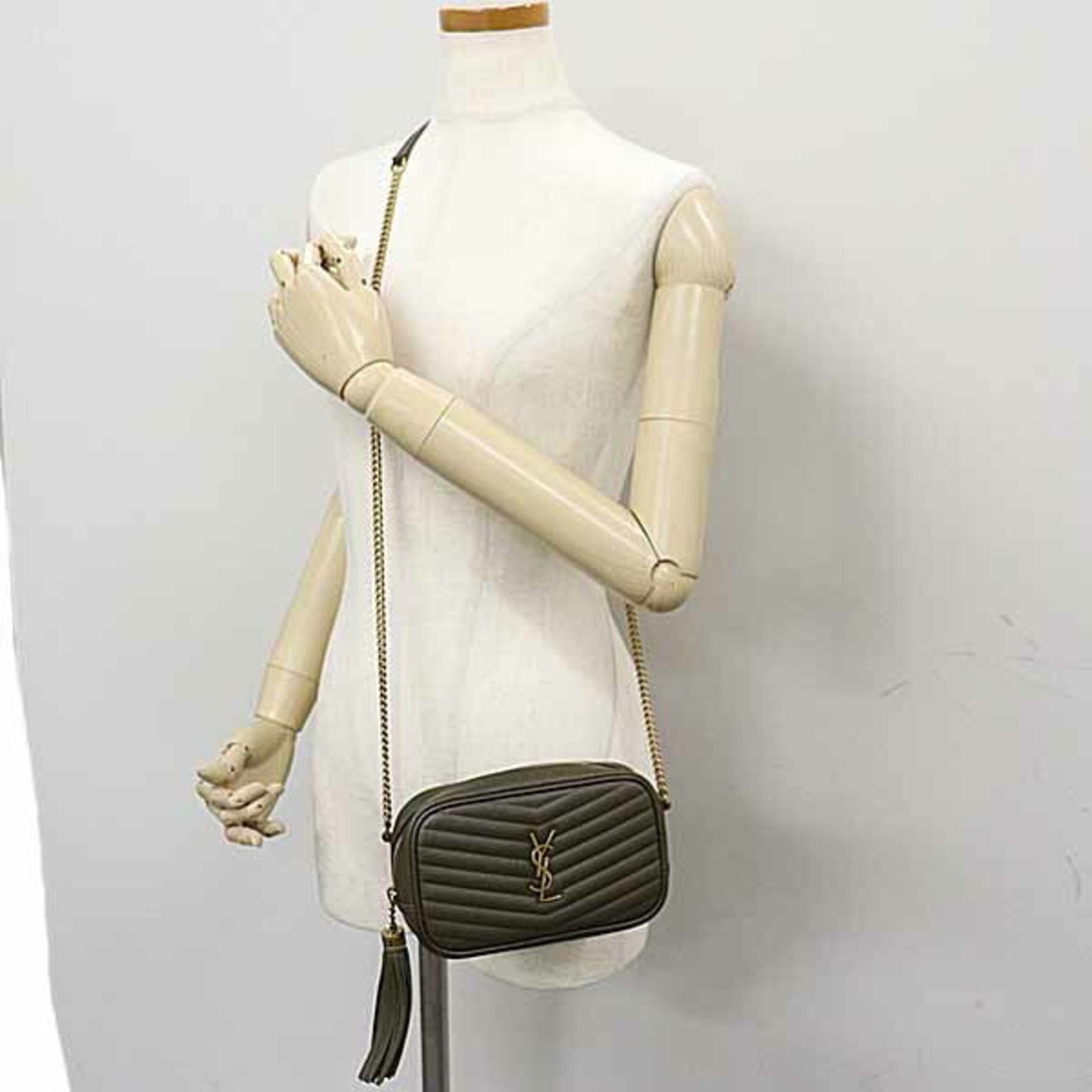 Saint Laurent Lou Chain Shoulder Bag With Tassel
