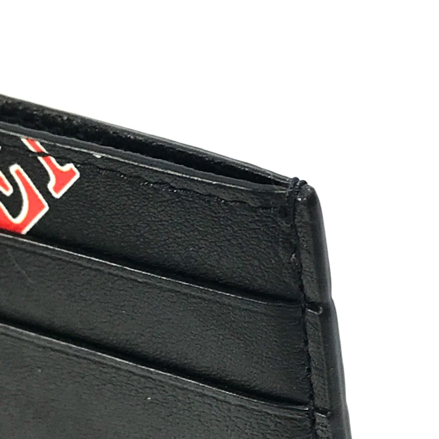 Balenciaga 594309 Logo Print Name Card Holder Card Case Black