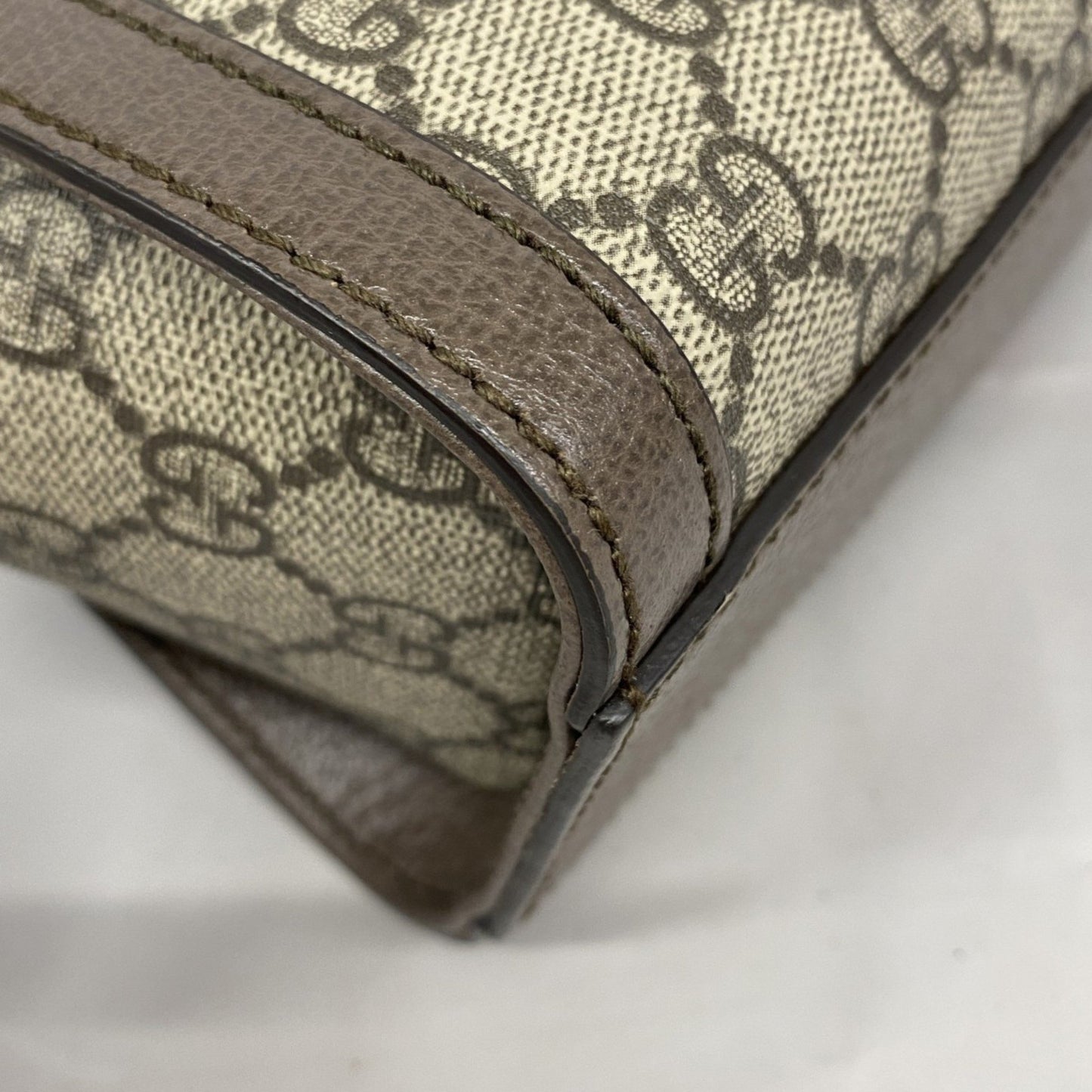 Gucci Ophidia Handbag 547551 Leather Brown Beige