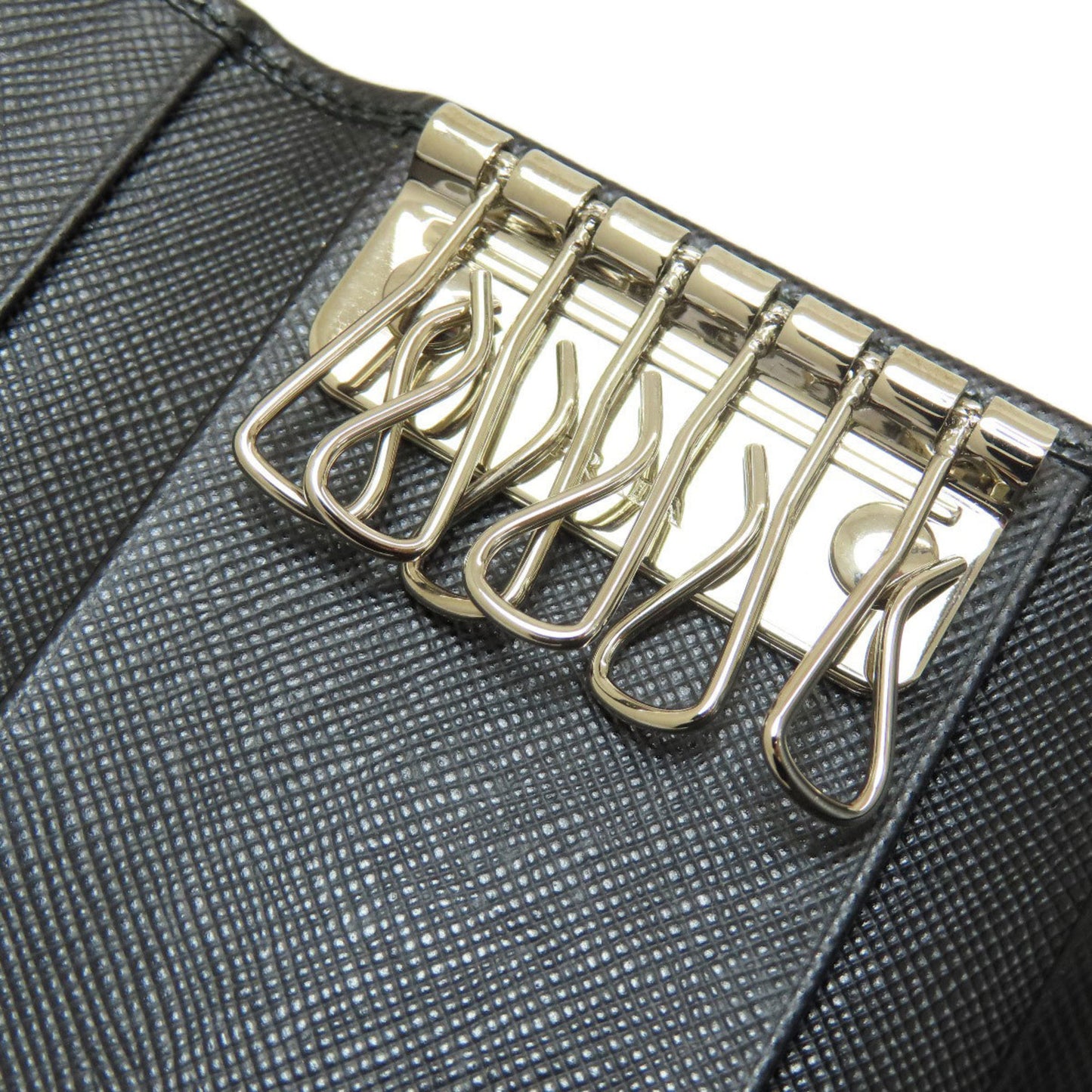 Prada 2M0223 Engraved Key Case Leather