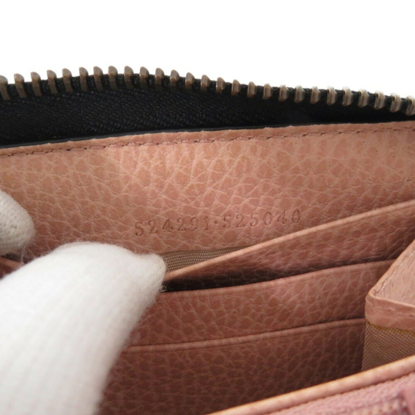 Gucci Gg Marmont Ribbon 524291 Leather Black Round Long Wallet 0811Gucci