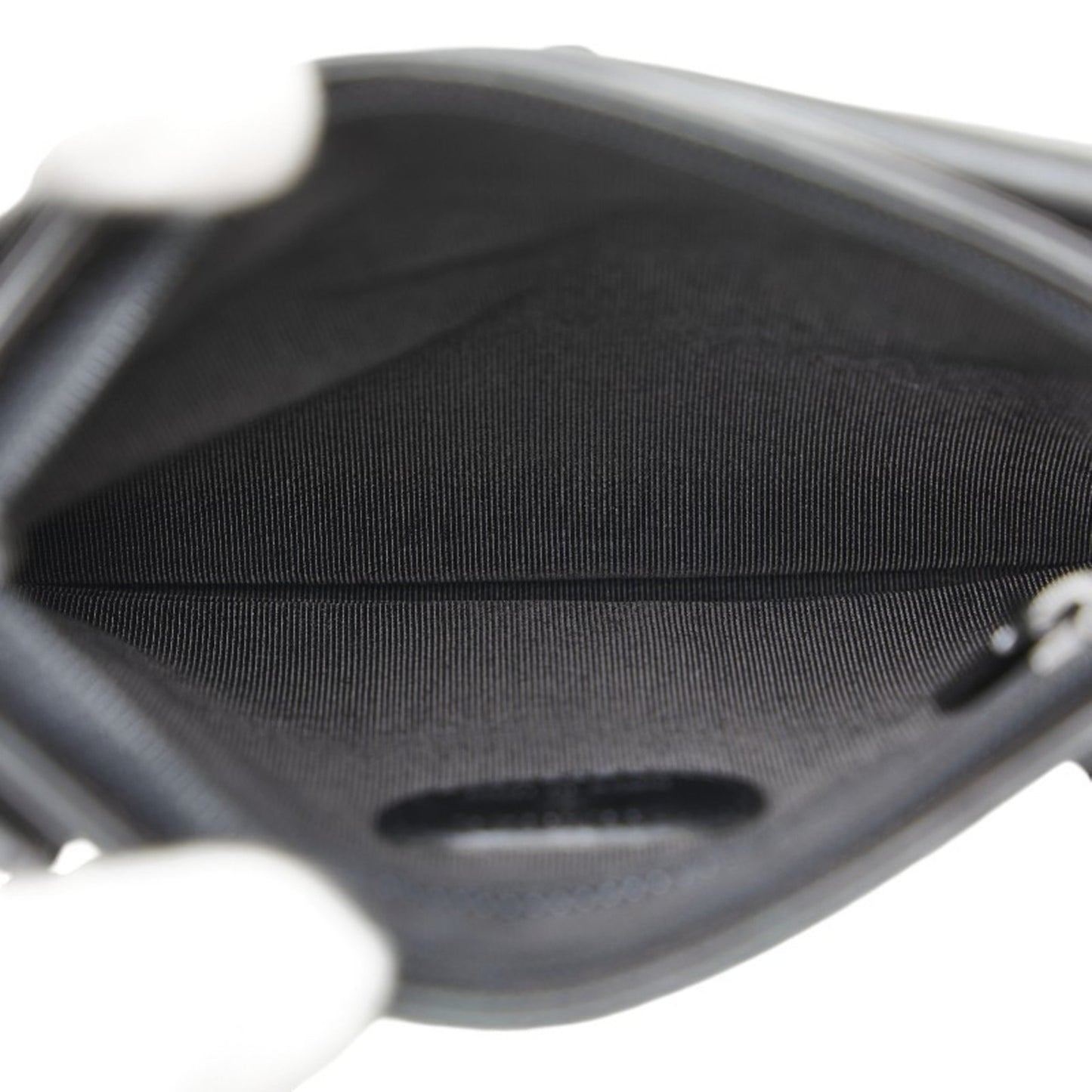 Chanel Coco Mark Waist Bag Belt 75/30 Black Lambskin