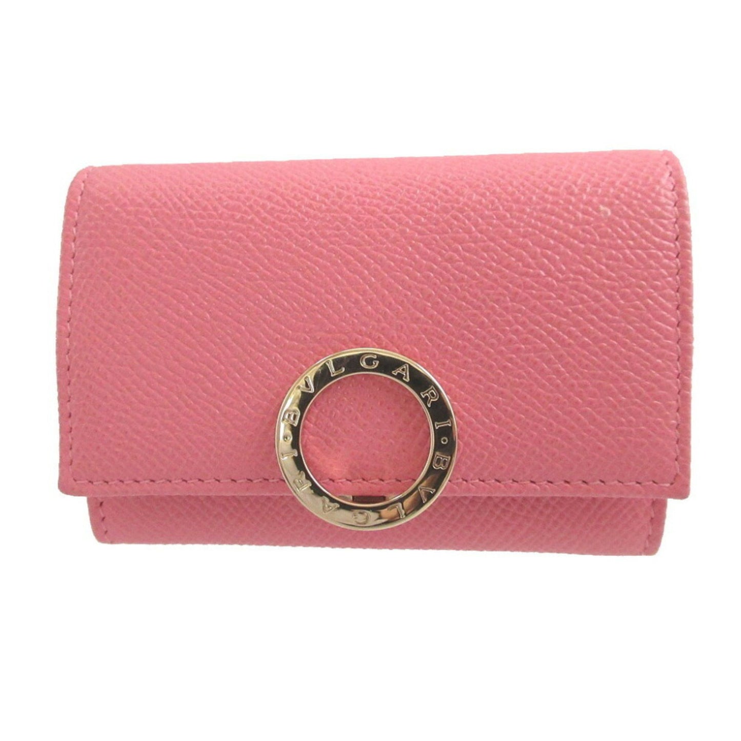 Like New Bvlgari Leather Pink Coin Case Wallet 1533Bvlgari