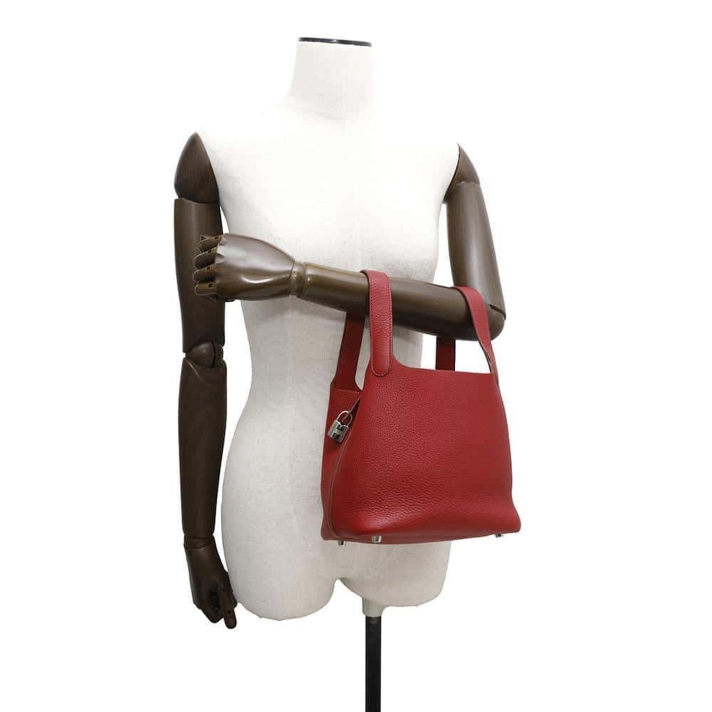 Hermes Handbag Picotin Lock Pm Rouge Garance Taurillon Clemence ?L Engraved