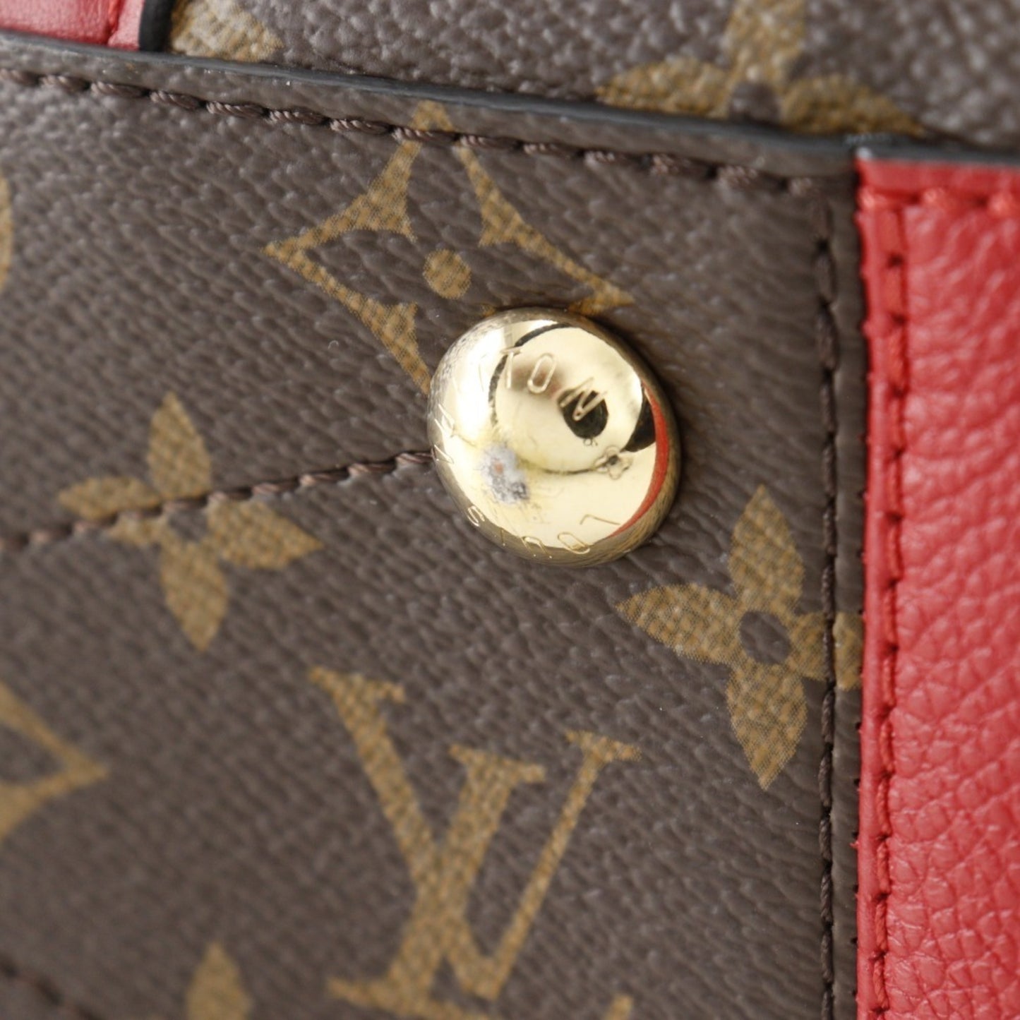 Louis Vuitton Louis Vuitton Soufflotnv Bb Handbag M44818 Monogram Canvas 2020 Brown/Red Tr1290