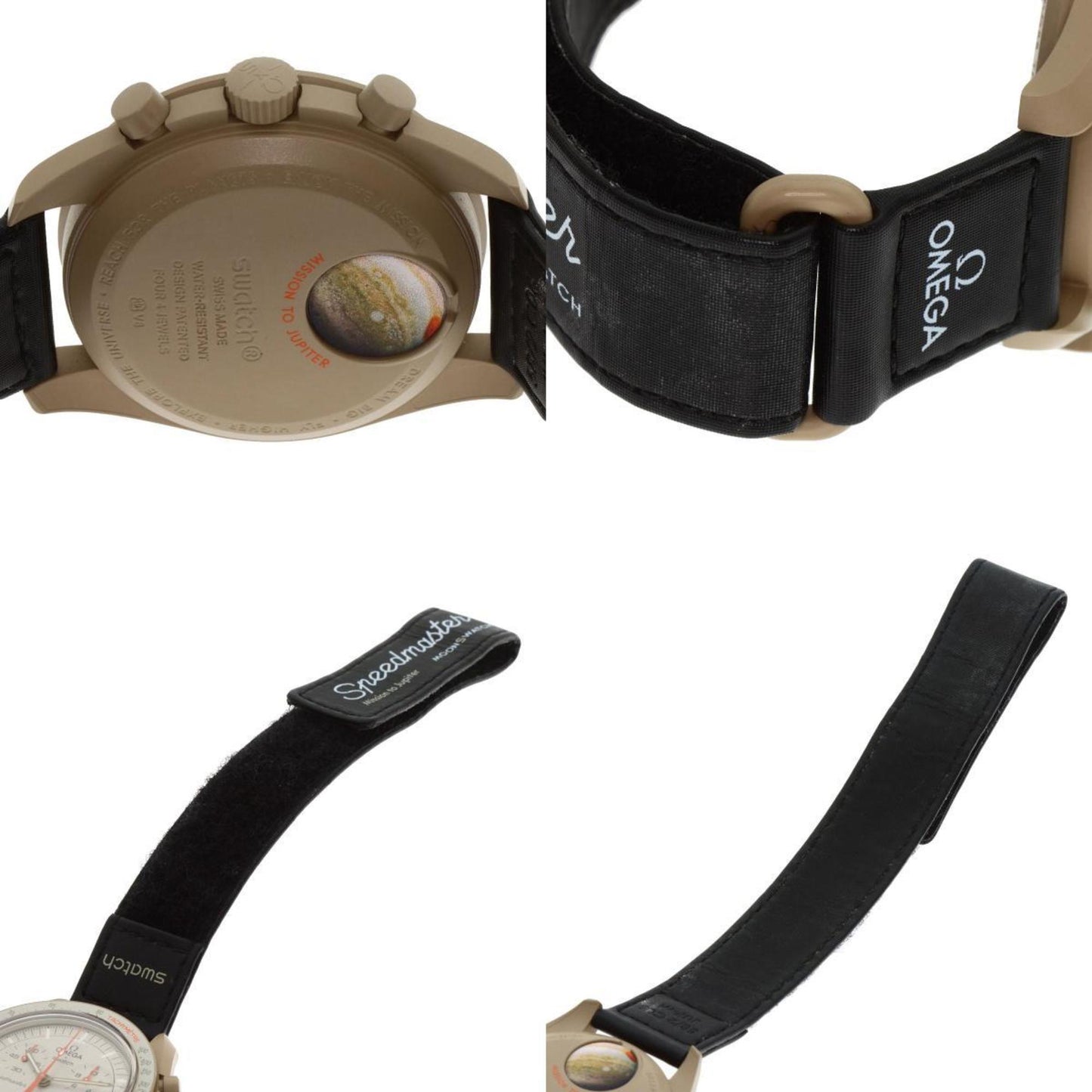 Omega X Swatch S033C100 Mission To Jupiter Speedmaster Collaboration Watch Ceramic Nylon