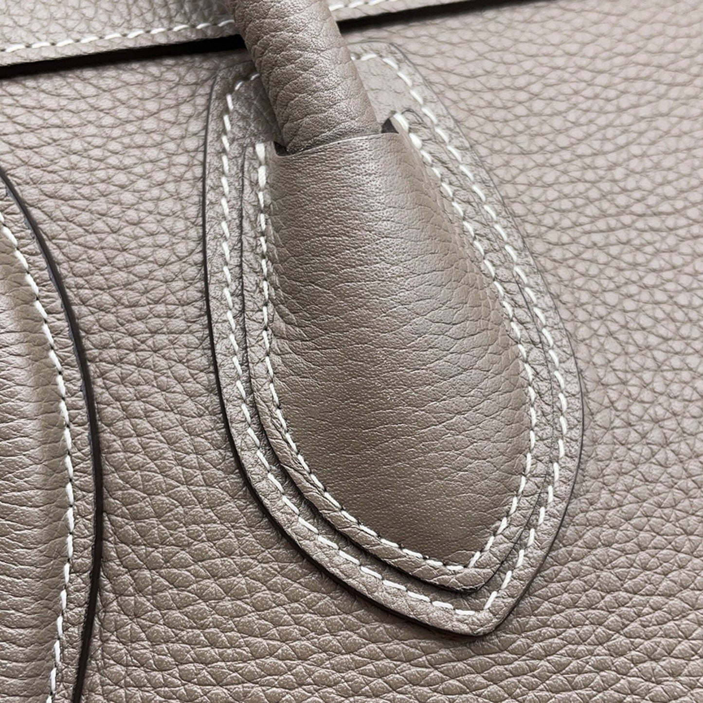 Celine Handbag Luggage Micro Shopper Leather 189793 Celine Bag Greige