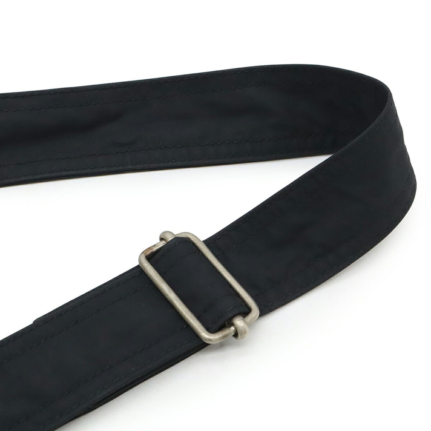 Hermes Acapulco Bandouliere Mm Shoulder Bag Pochette Nylon Leather Black