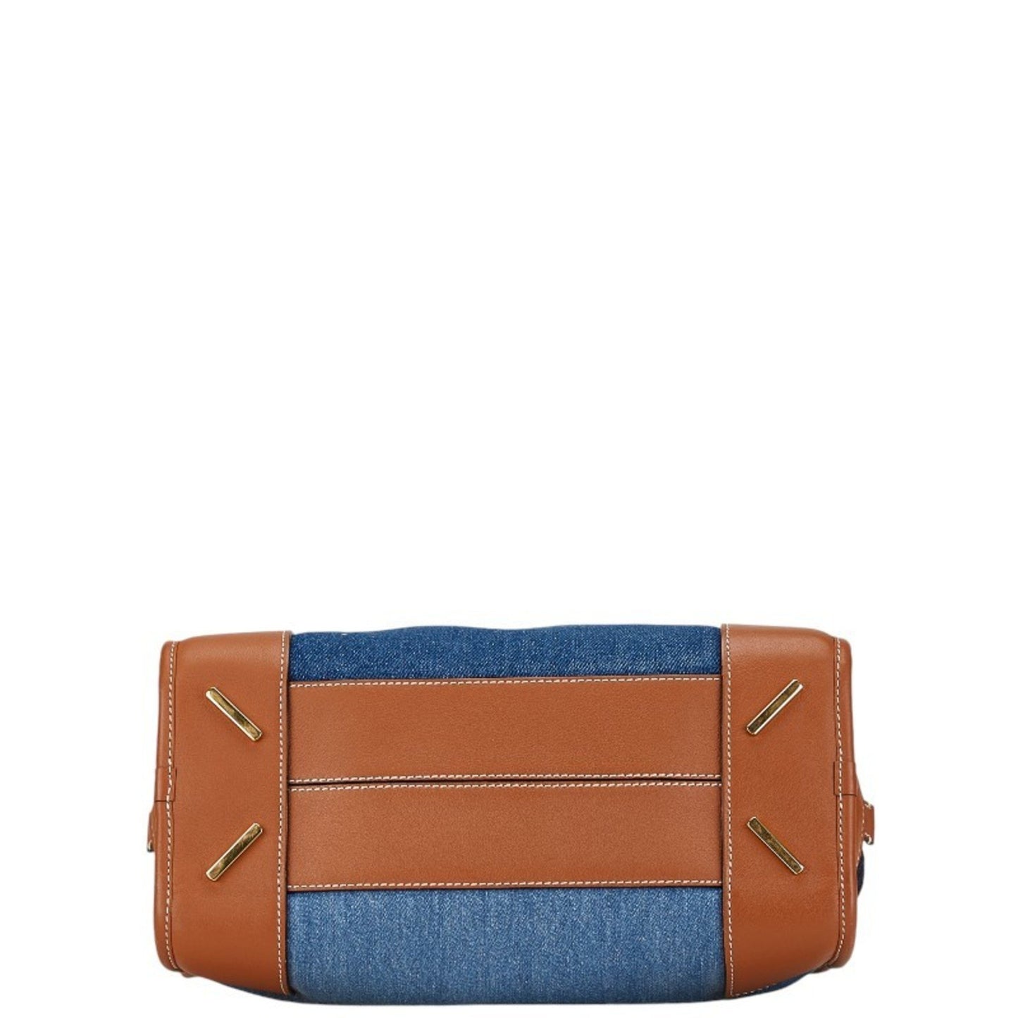 Loewe Amazona 28 Handbag Shoulder Bag Blue Brown Denim Leather