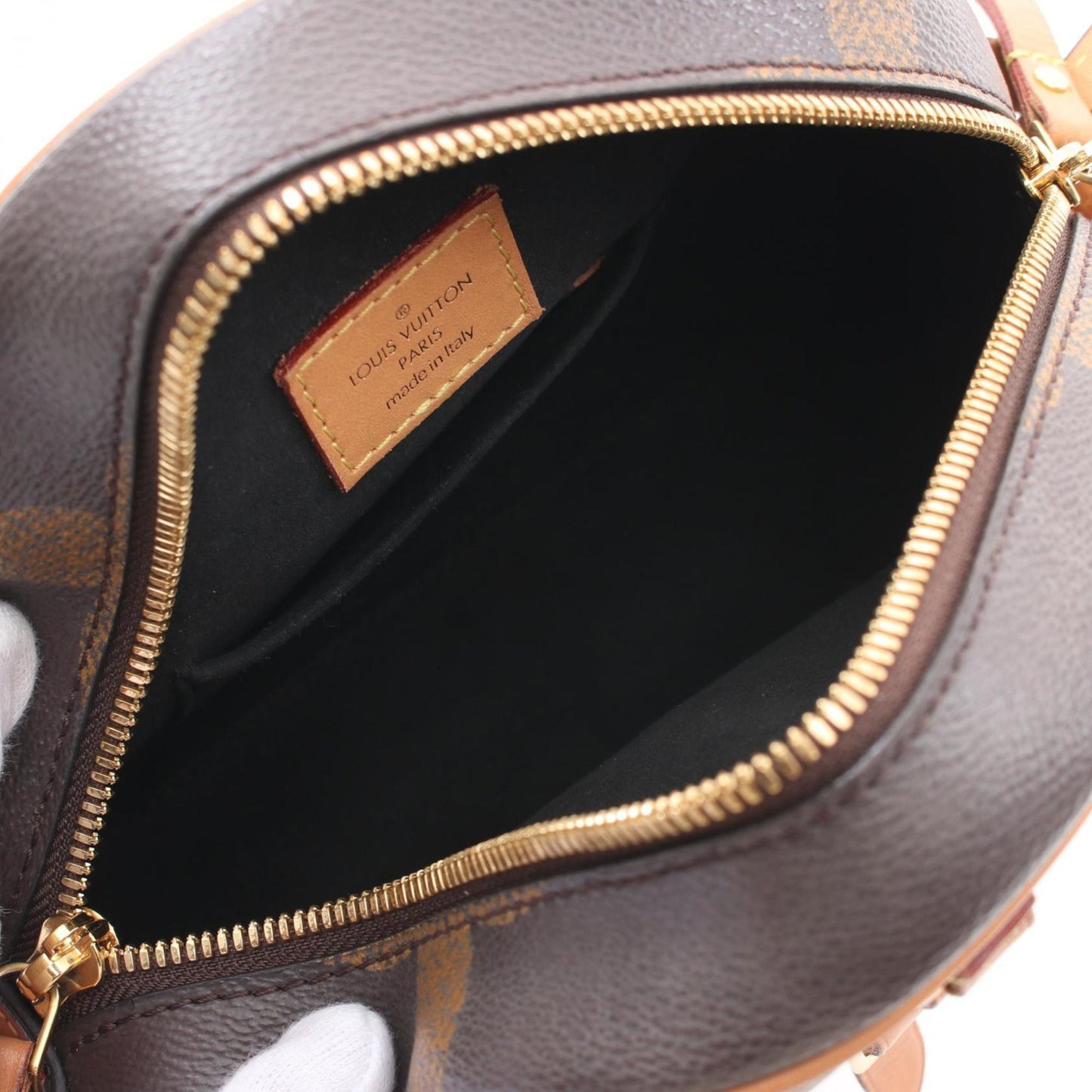 Louis Vuitton Boite Chapeau Souple Shoulder Bag Coated Canvas Leather Monogram Giant Reverse
