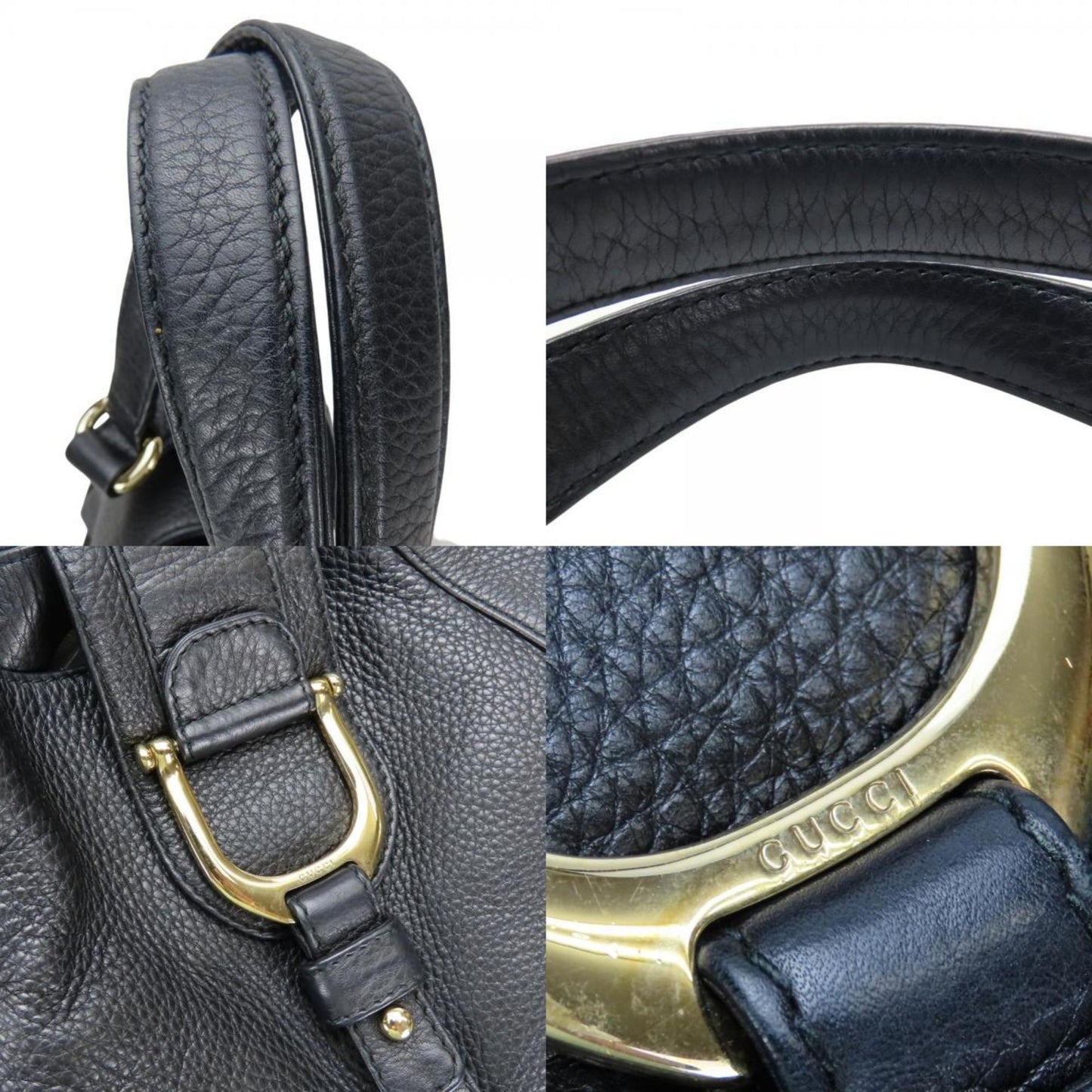 Gucci Tote Bag 268747 Leather Black
