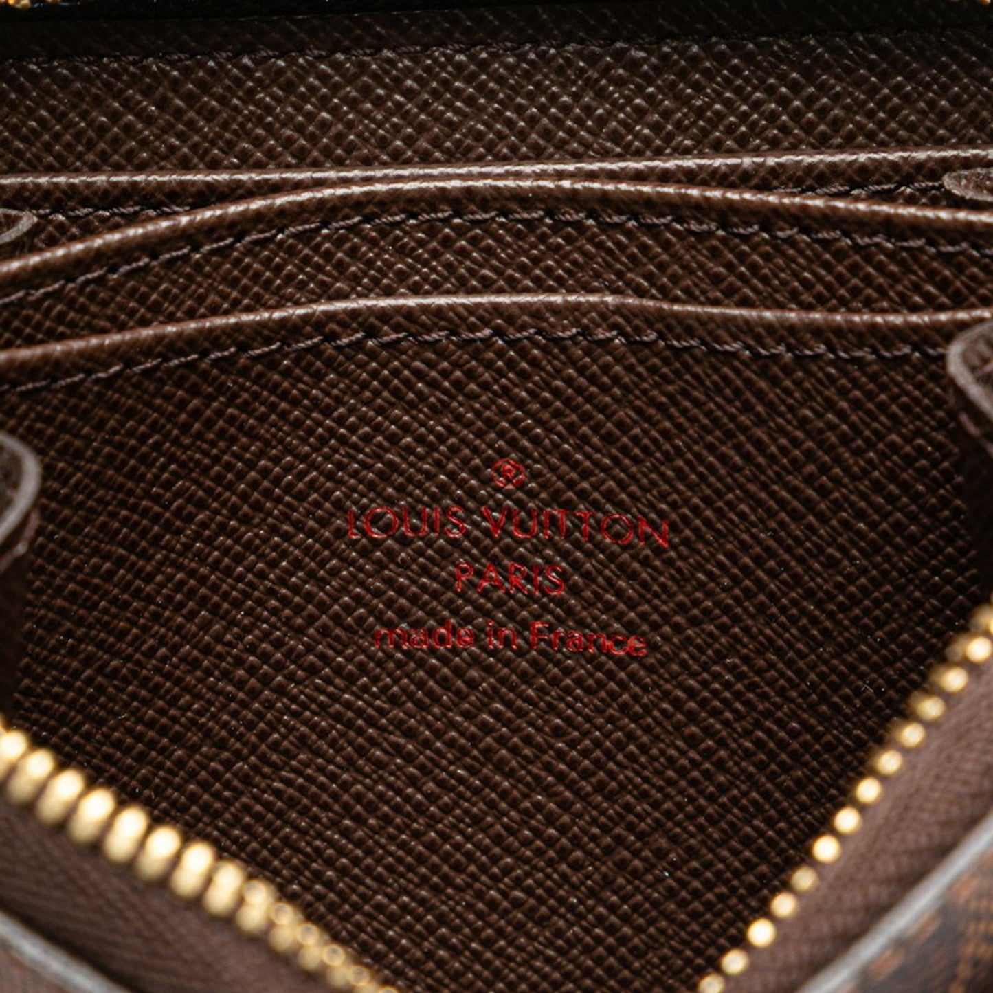 Louis Vuitton Damier Zippy Coin Purse Case N63070 Brown Pvc Plated