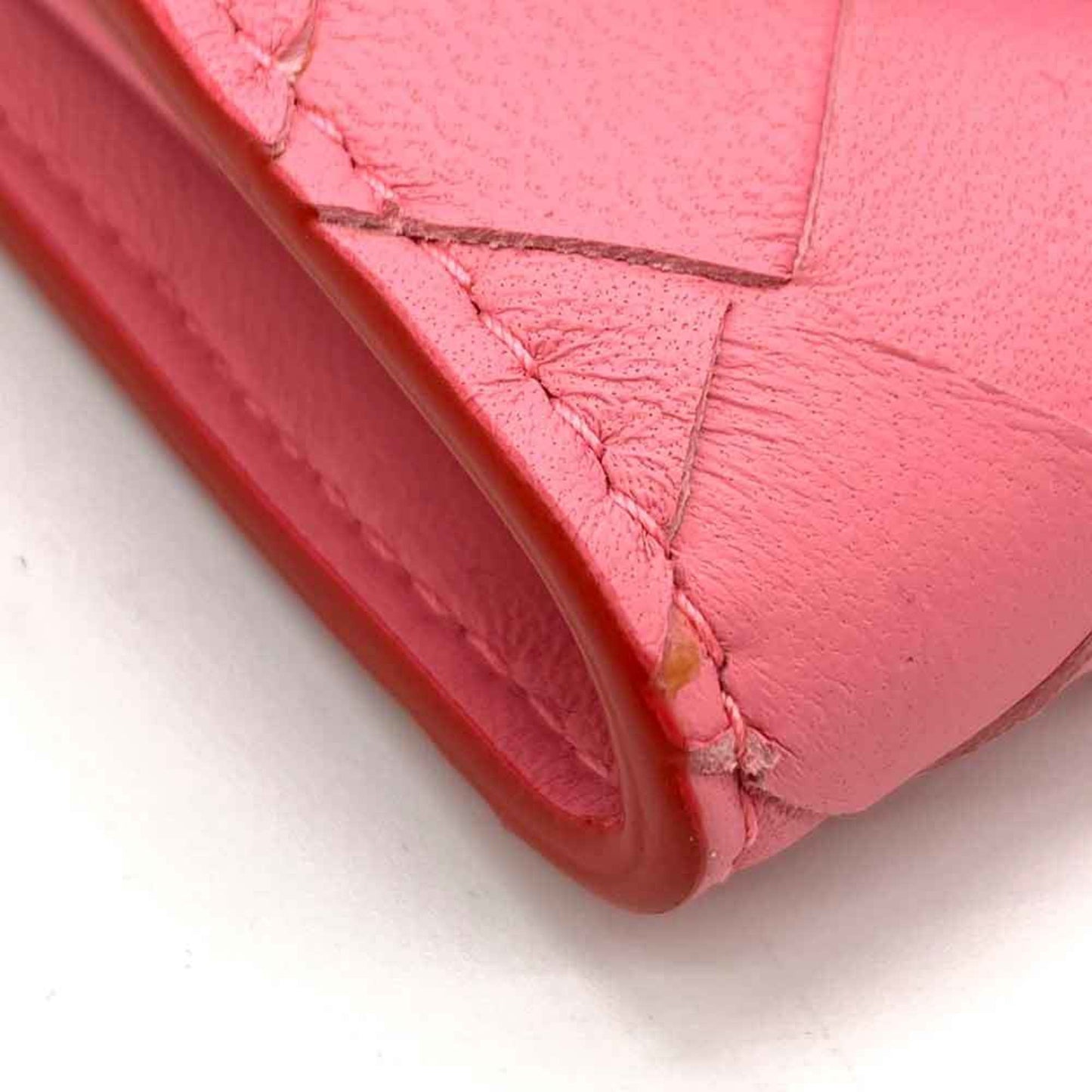 Bottega Veneta Nappa Bi-Fold Wallet Intrecciato Compact Red X Pink 577841 V0Ekk 8929 Bottega Veneta