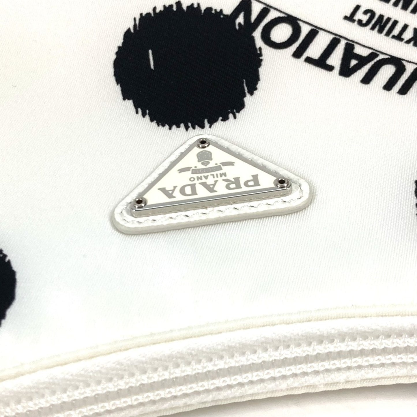 Prada 1Ne515 Re-Edition 2000 Dot Polka Dot Shoulder Bag Shoulder Bag White Black