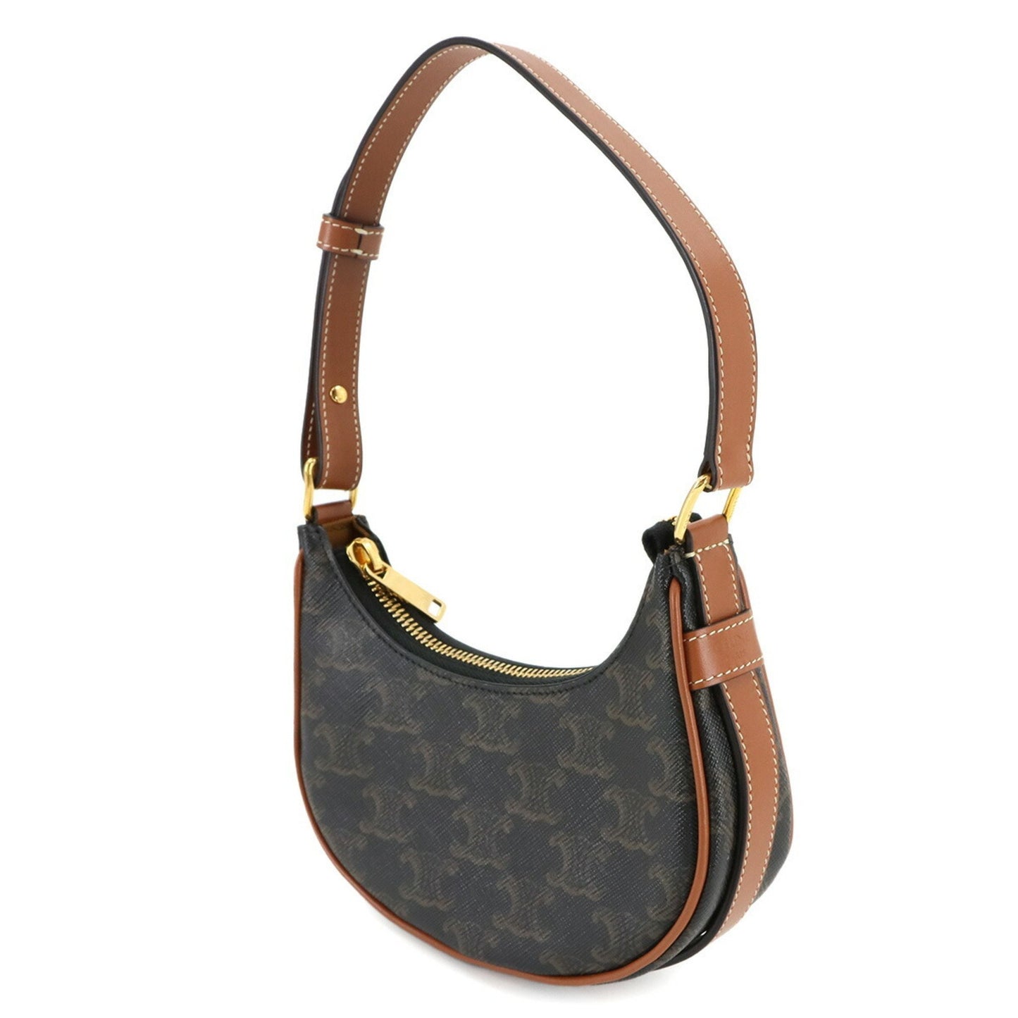 Celine Triomphe Mini Ava Shoulder Bag In Black