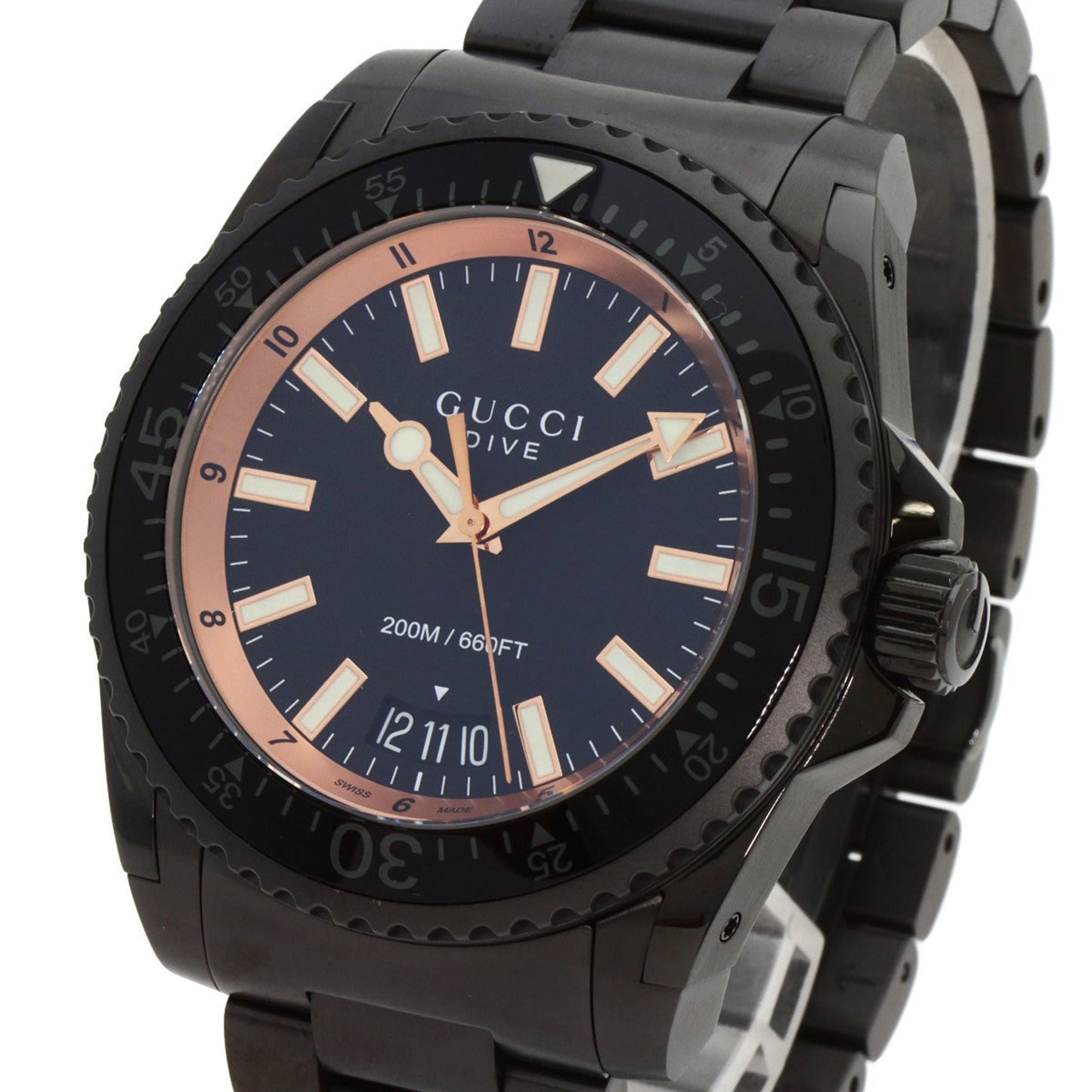 Gucci Ya136.2 Dive Watch Stainless Steel Ss
