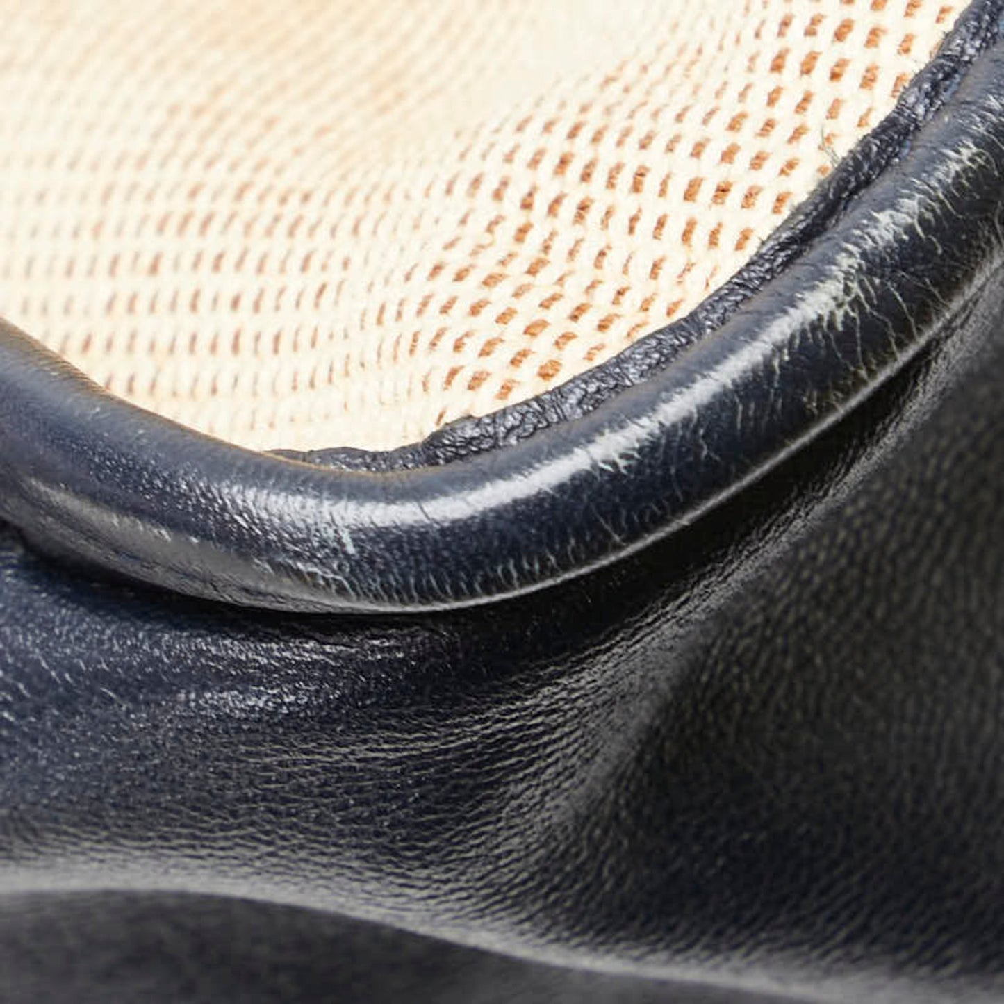 Gucci Horsebit 1955 Tote Bag 623694 Beige Navy Canvas Leather