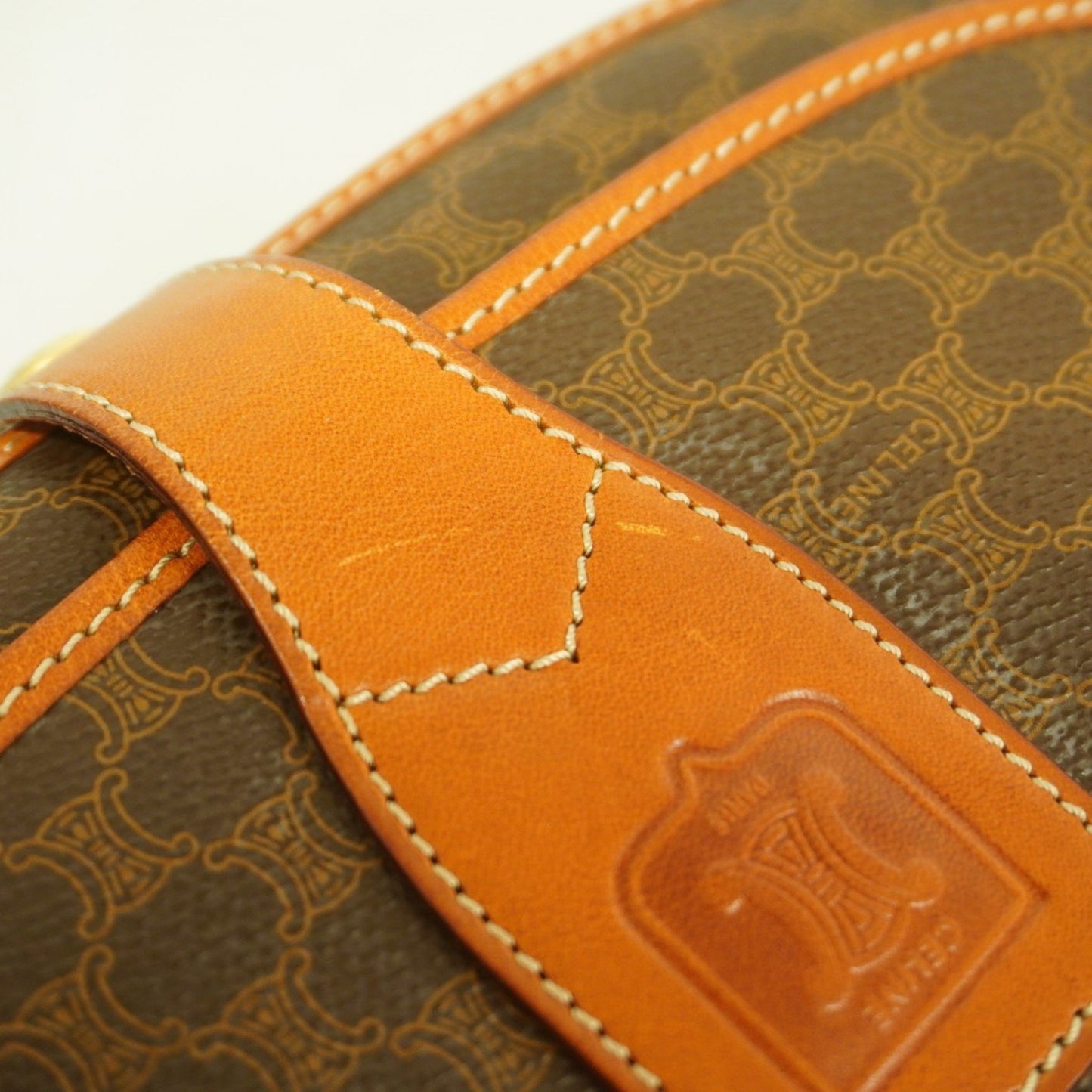 Celine Shoulder Bag Macadam Brown