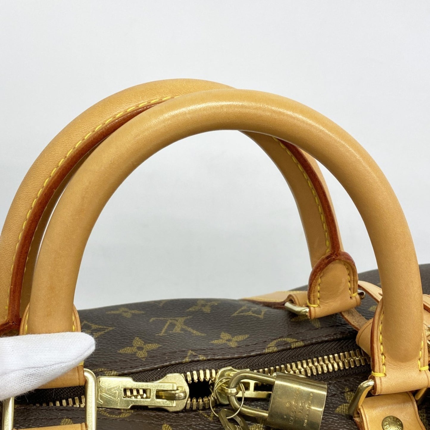 Louis Vuitton Monogram Keepall 55 Boston Bag M41424 Brown
