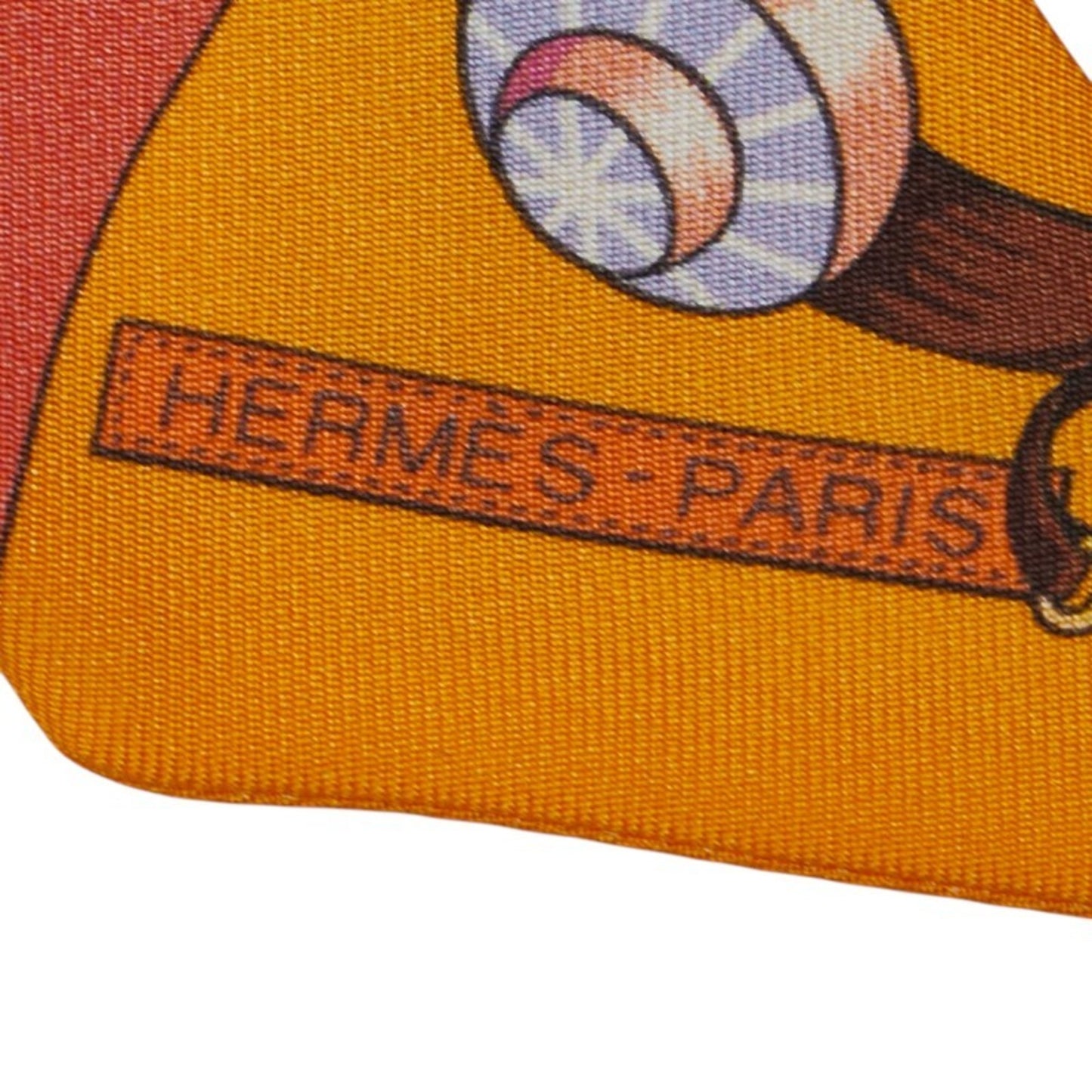 Hermes Twilly Les Voitures Nouvelles Evolution Of Carriages Scarf Muffler Orange Multicolor Silk