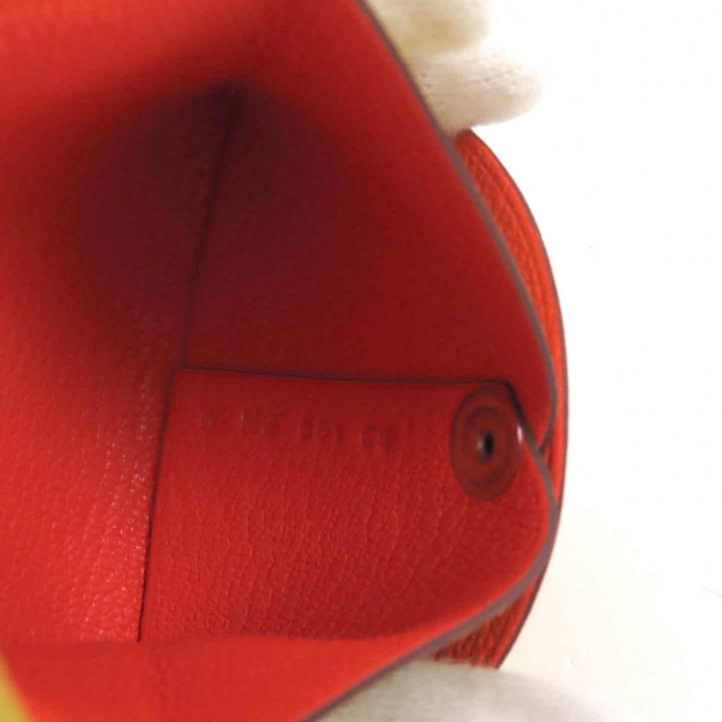 Hermes Bastia Verso Cumin Orange Minian Chevre Wallet/Coin Case