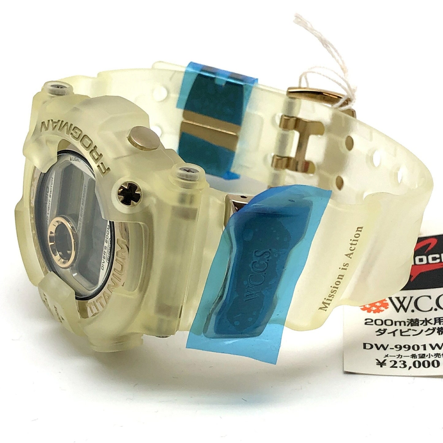 G-Shock Casio Watch Dw-9900Wc-9T Frogman Wccs White Skeleton Titanium Case Double Manta El Gold