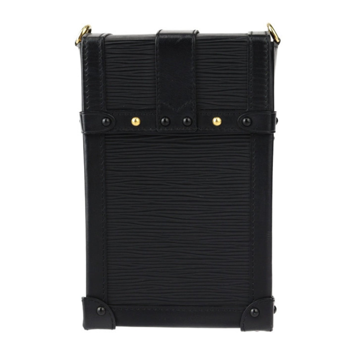 Louis Vuitton Louis Vuitton Pochette Trunk Vertical Epi Shoulder Bag M67871 Leather Calf Black