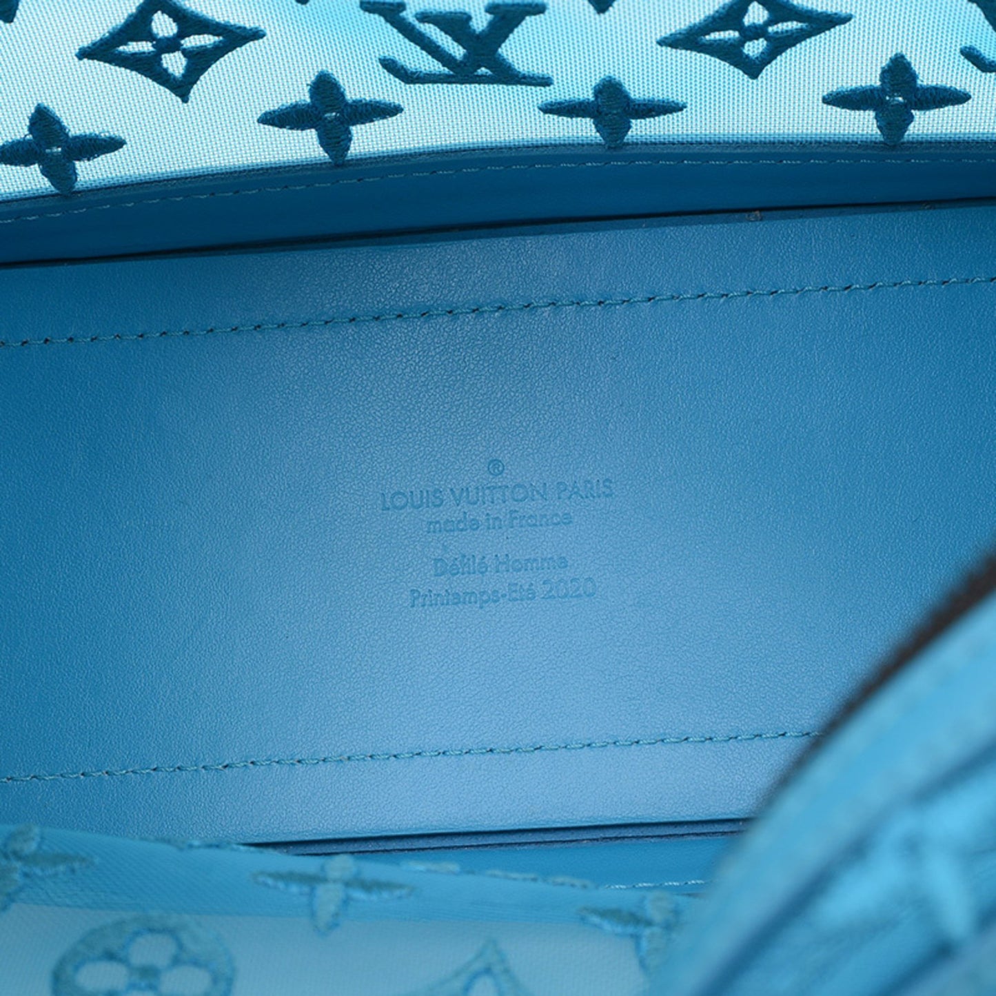 Louis Vuitton Monogram See-Through Soft Trunk Shoulder Bag Turquoise M45074