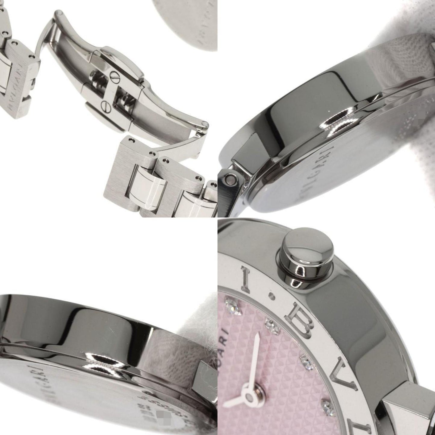Bvlgari Bb23Ss 12P Diamond Watch Stainless Steel Ss