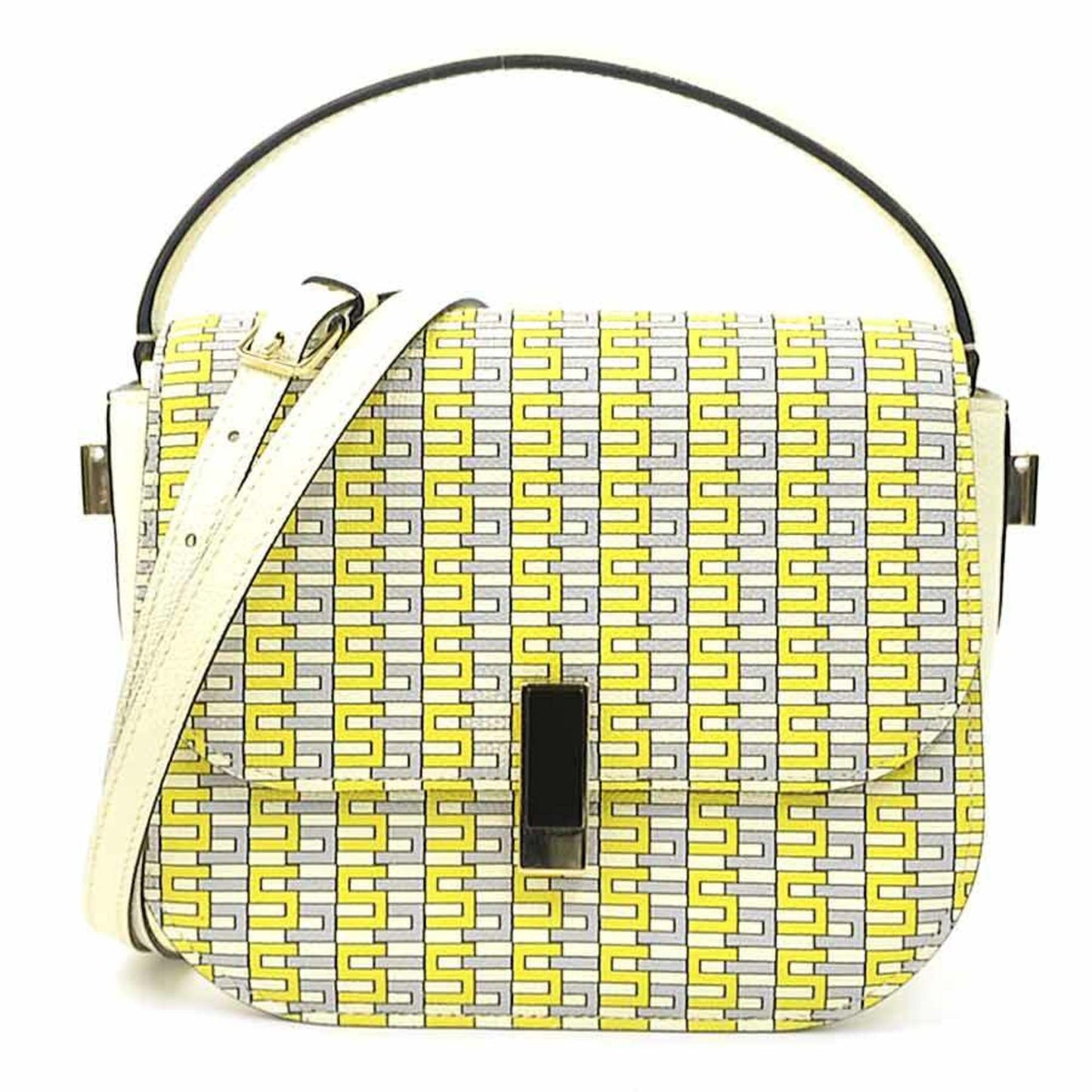 Valextra Iside Crossbody Leather Handbag/Shoulder Bag In Yellow