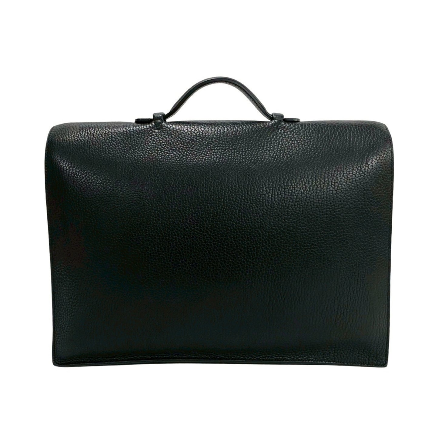 Hermes Sac A Depeche 41 Fjord Leather Business Briefcase In Black