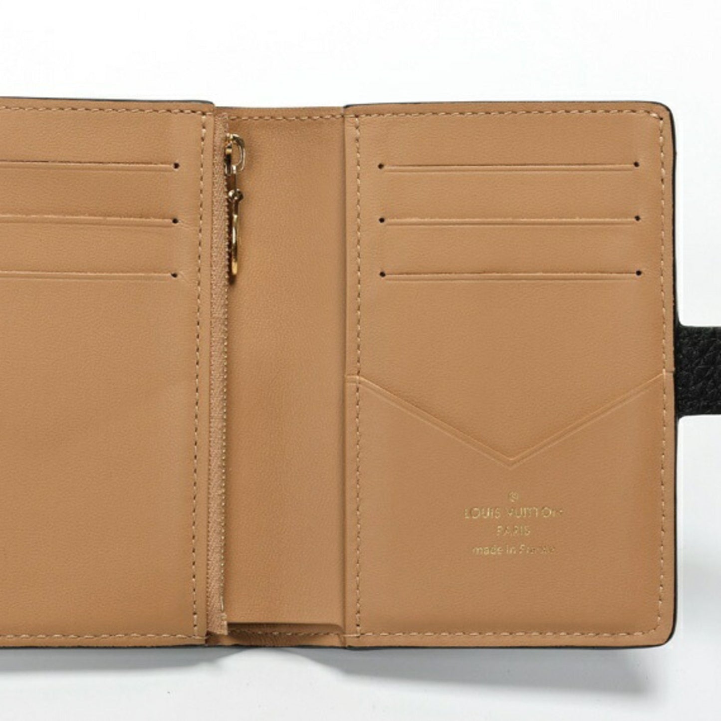 Louis Vuitton Lv Vertical Wallet Compact M81561 Taurillon Leather Noir S-157399